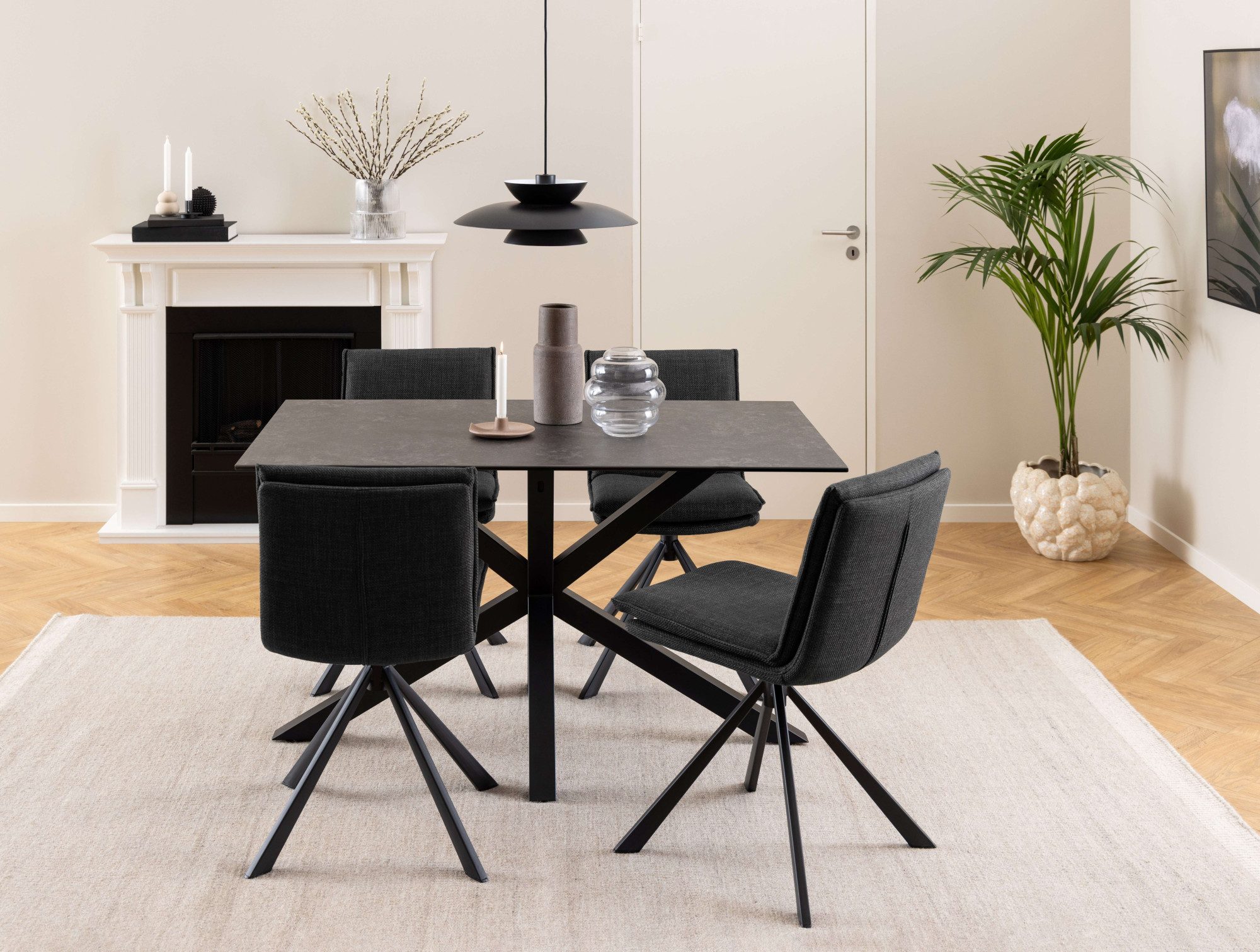 ACTONA GROUP Esstisch "Heaven", Tisch, Tischplatte aus Keramik, Kreuzgestel günstig online kaufen