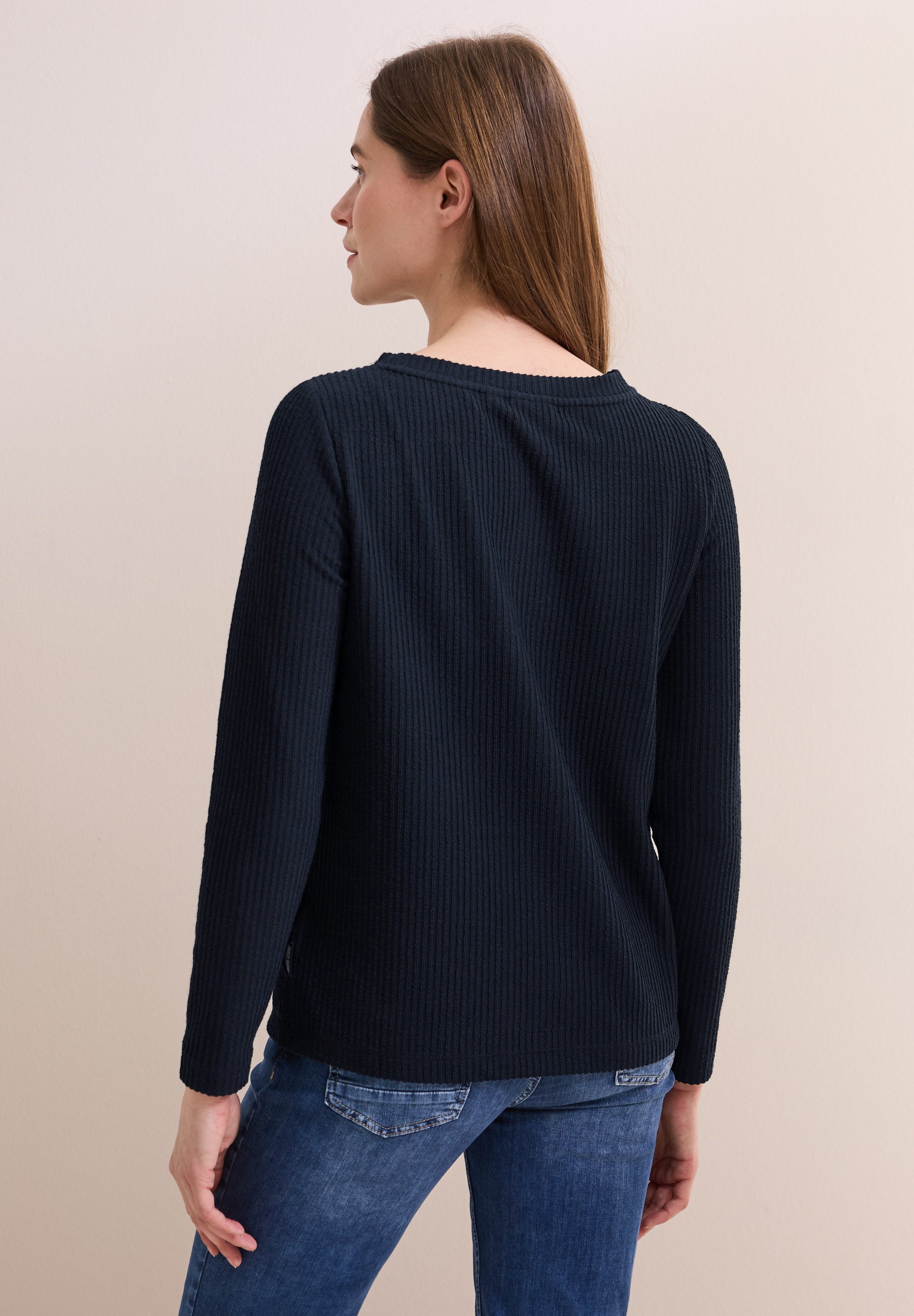 CECIL Langarmshirt mit Struktur günstig online kaufen
