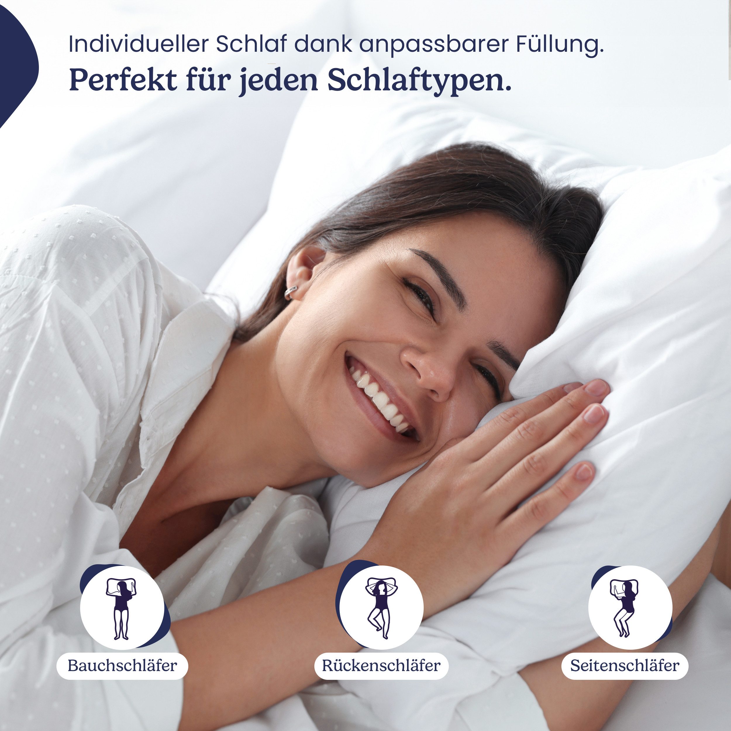 Gentle North Dekokissen 2er Set Kopfkissen - Kissen für Bett und als Dekokissen - Sofakissen, Zierkissen, Dekokissen, allergikerfreundlich