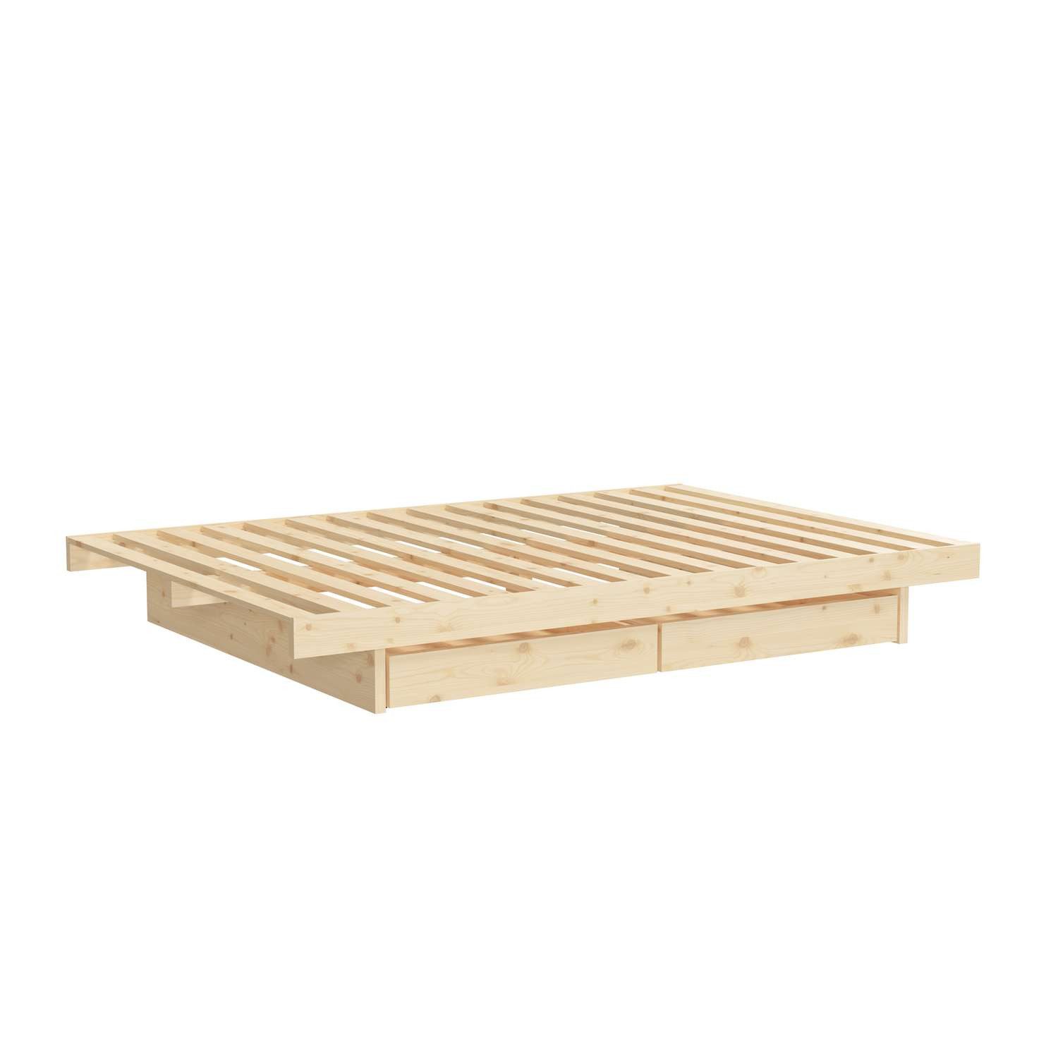 Karup Design Bettgestell Kanso Bed, Stauraumbett, Bett mit oder ohne Schubladen, Bett mit/ohne Schubladen, inkl Lattenrost, FSC®zertifiert