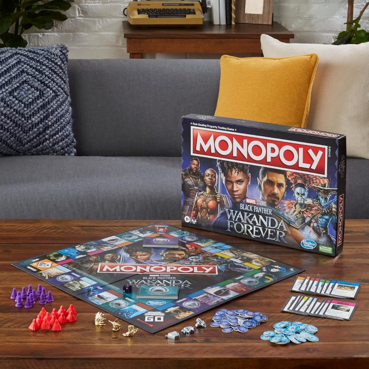 Monopoly Spiel Marvel Black Panther Monopoly Brettspiel für 2 bis 6 Spieler