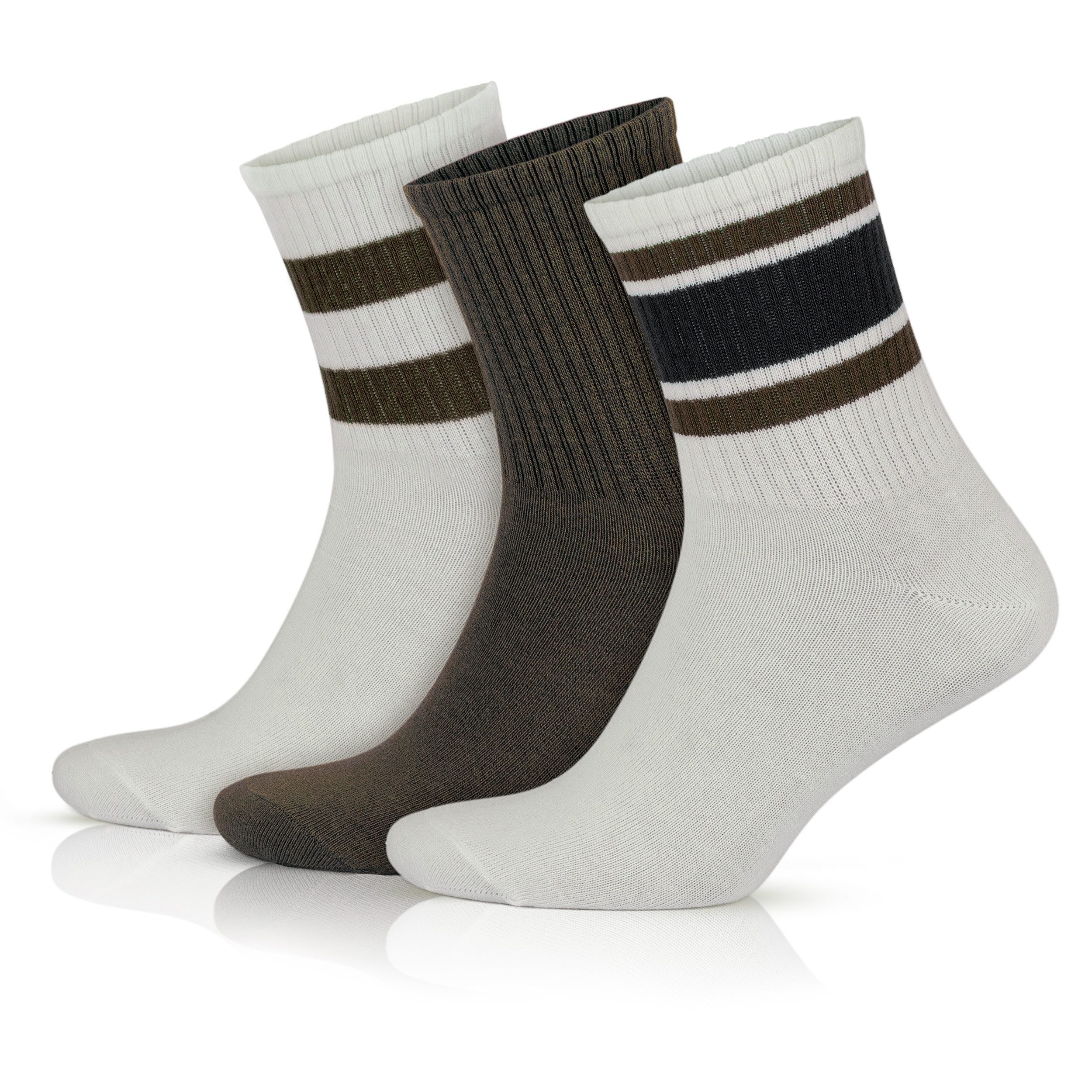 GoWith Tennissocken Retro Socken Freizeitsocken Gestreifte günstig online kaufen