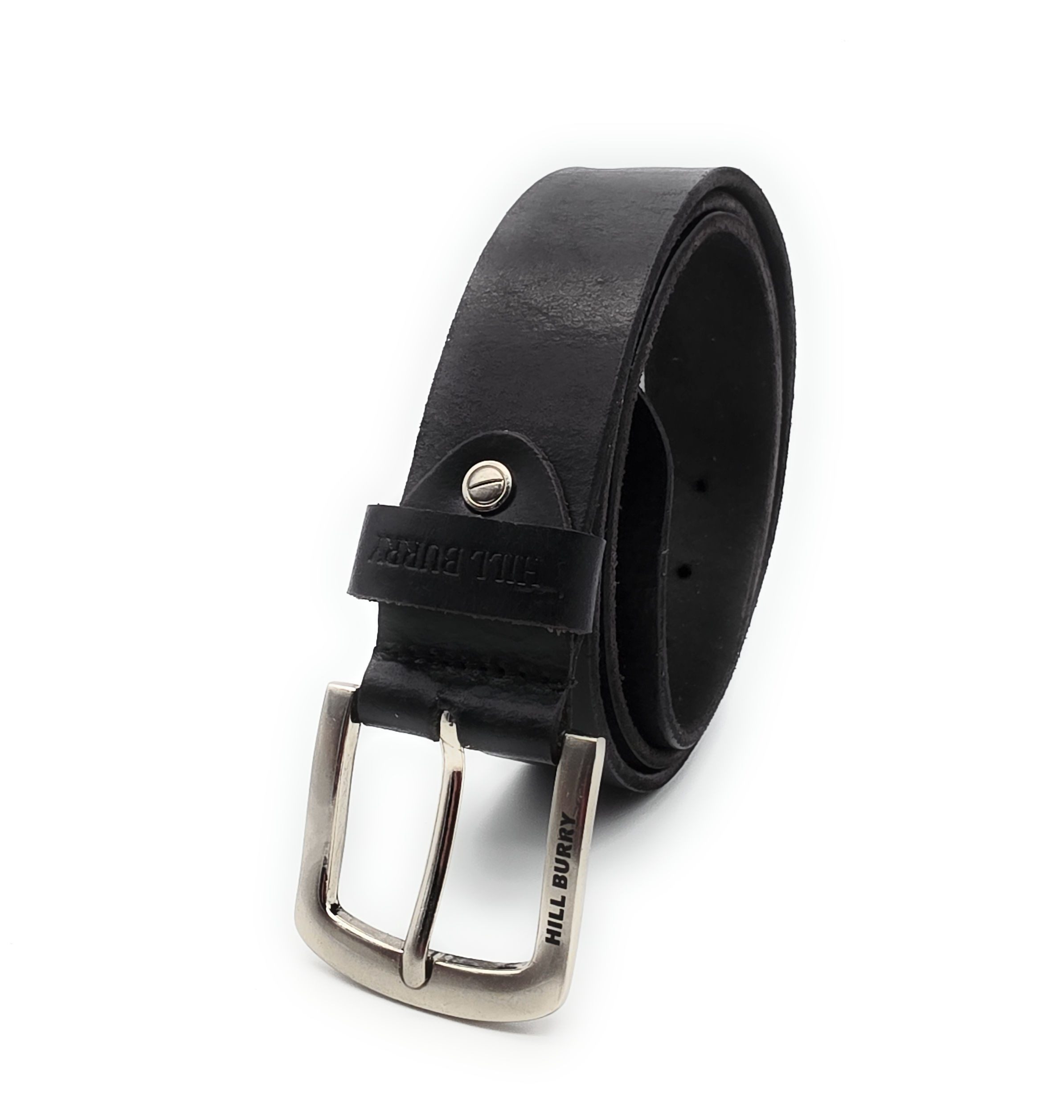 Hill Burry Ledergürtel Gürtel aus echtem Waschleder, 40 mm breit, ca. 4 mm dick, kürzbar