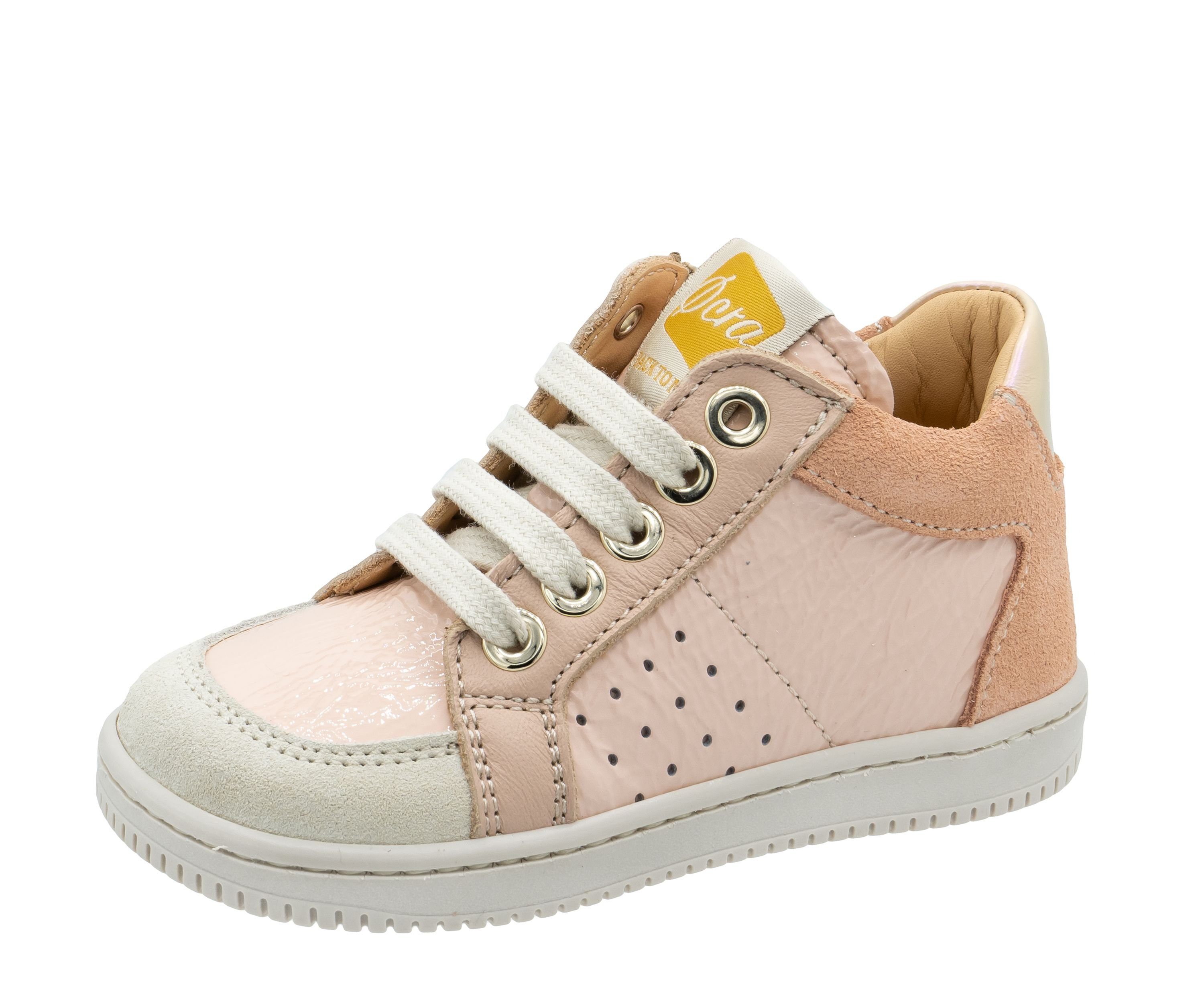 Ocra Ocra Lauflernschuhe Schuhe Mädchen D076 pflanz. geg. Leder Rosa Schnürschuh