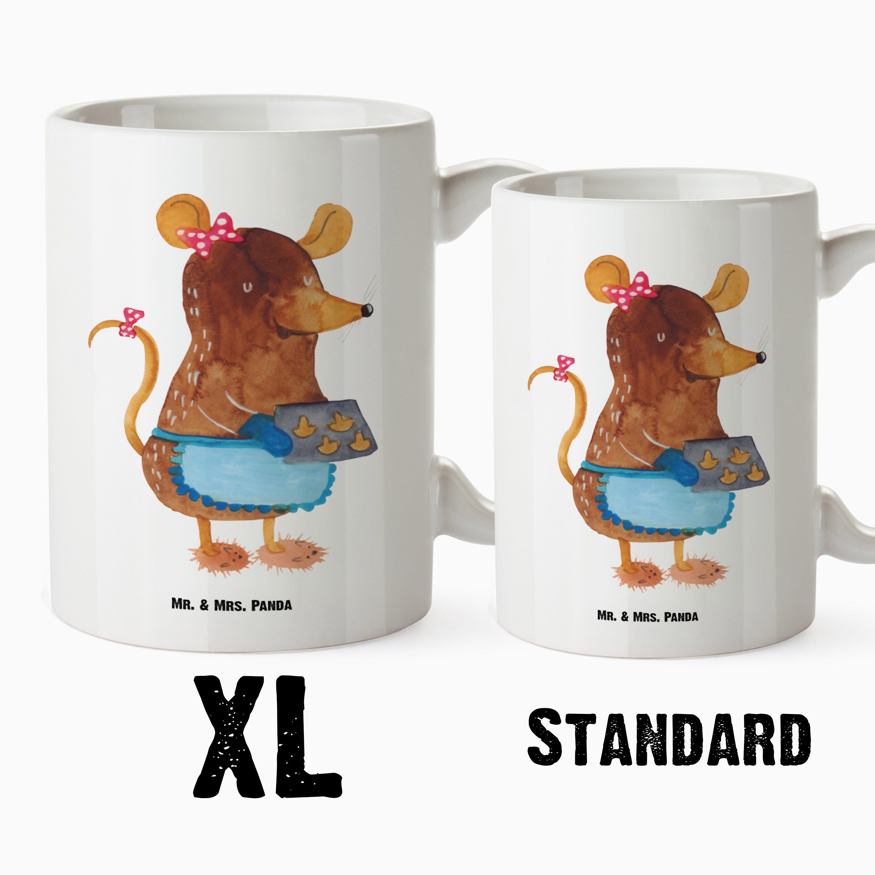 Mrs. XL XL Becher, XL Geschenk, Mr. Tasse, Winter, Weihnachte, Panda Weiß & Tasse Kekse Tasse - Maus - Keramik