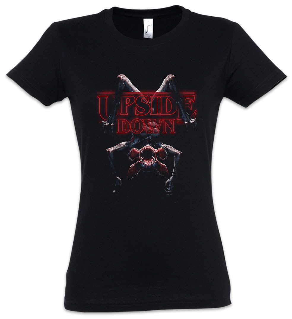 Urban Backwoods Print-Shirt Demo Down Damen T-Shirt Horror Things Eleven 80s Eighties Stranger (1-tlg) Horror Joyce Jane Kids