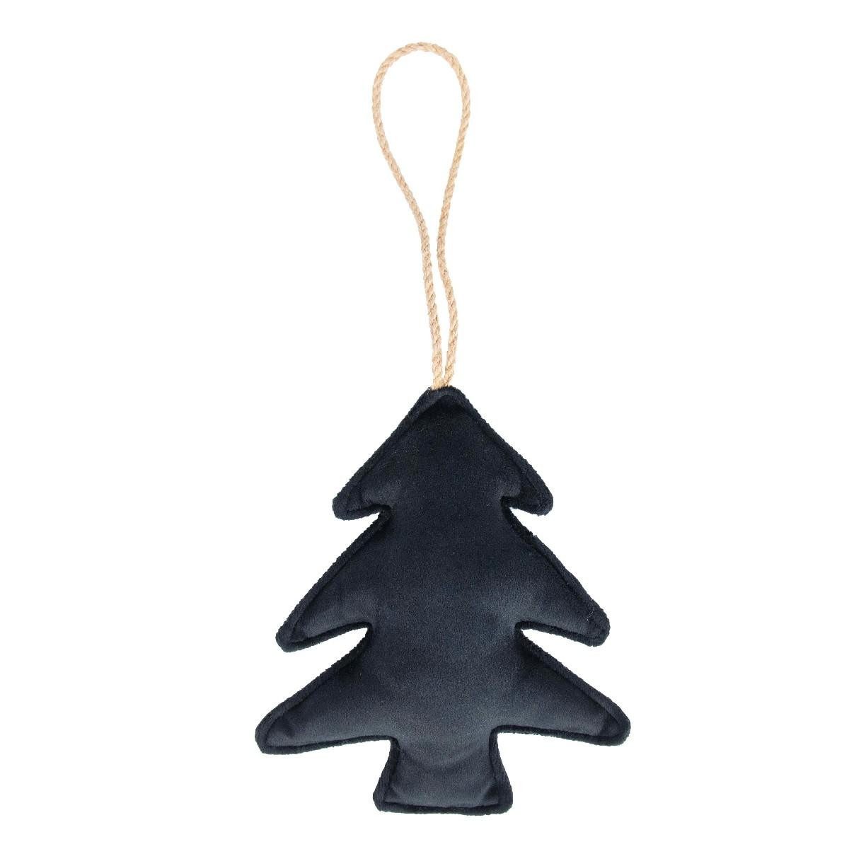 artplants Künstlicher Weihnachtsbaum Künstlicher Weihnachtsbaum Dekohänger EYRUN, aus Samt, schwarz, Ø16cm
