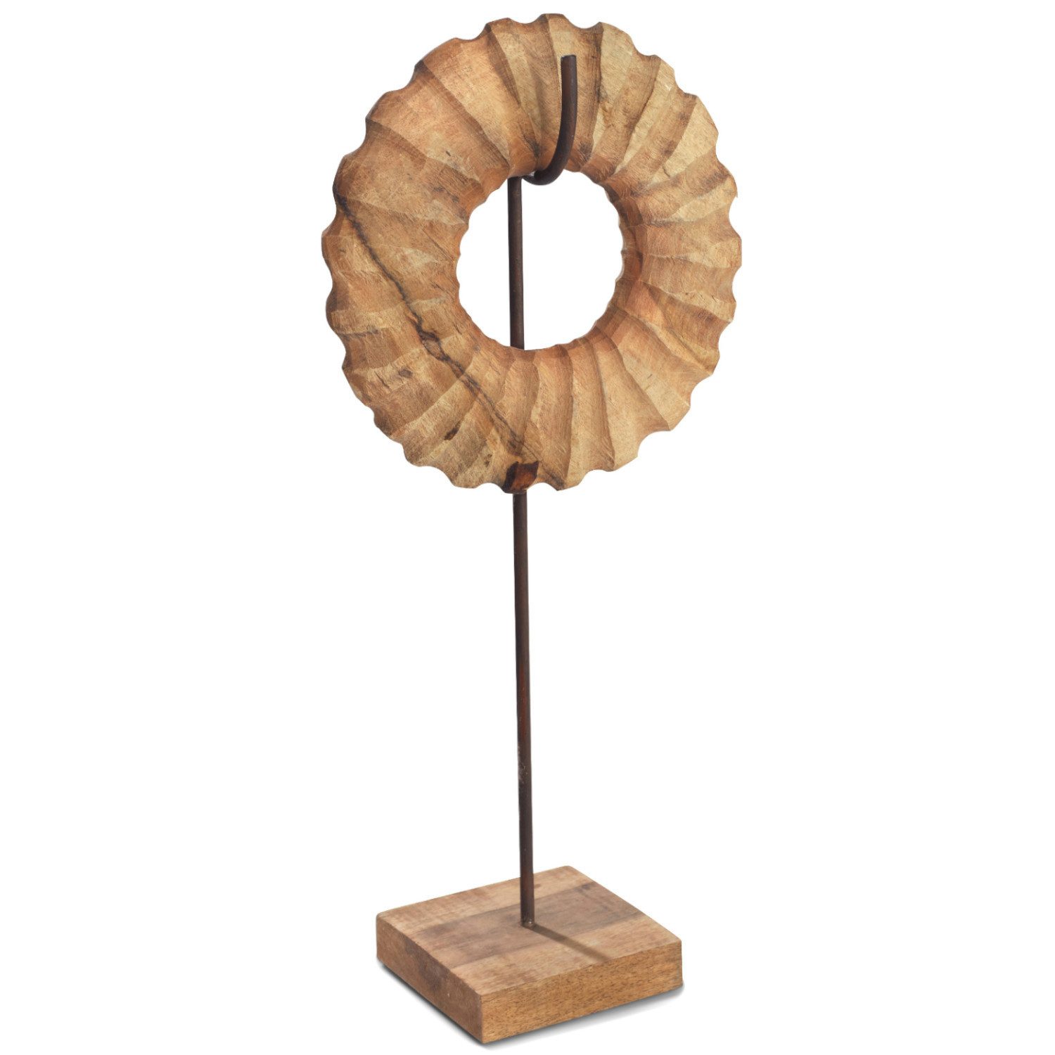 Moritz Skulptur Skulptur Kreis Unendlichkeit Donut mittel 54x25x12cm, Holz, Tischdeko, Fensterdeko, Wanddeko, Holzdeko, Weihnachtsdeko