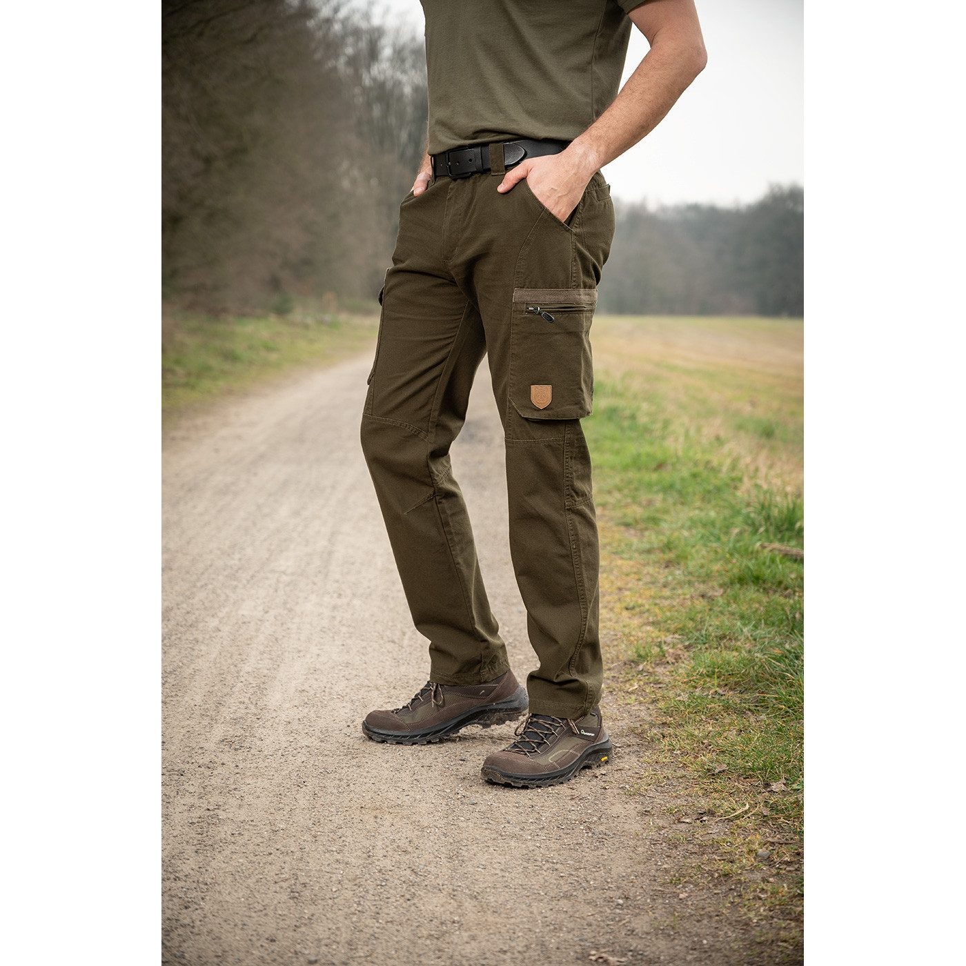 Rensing Outdoorhose Outdoorhose Canvas oliv Dehnbund