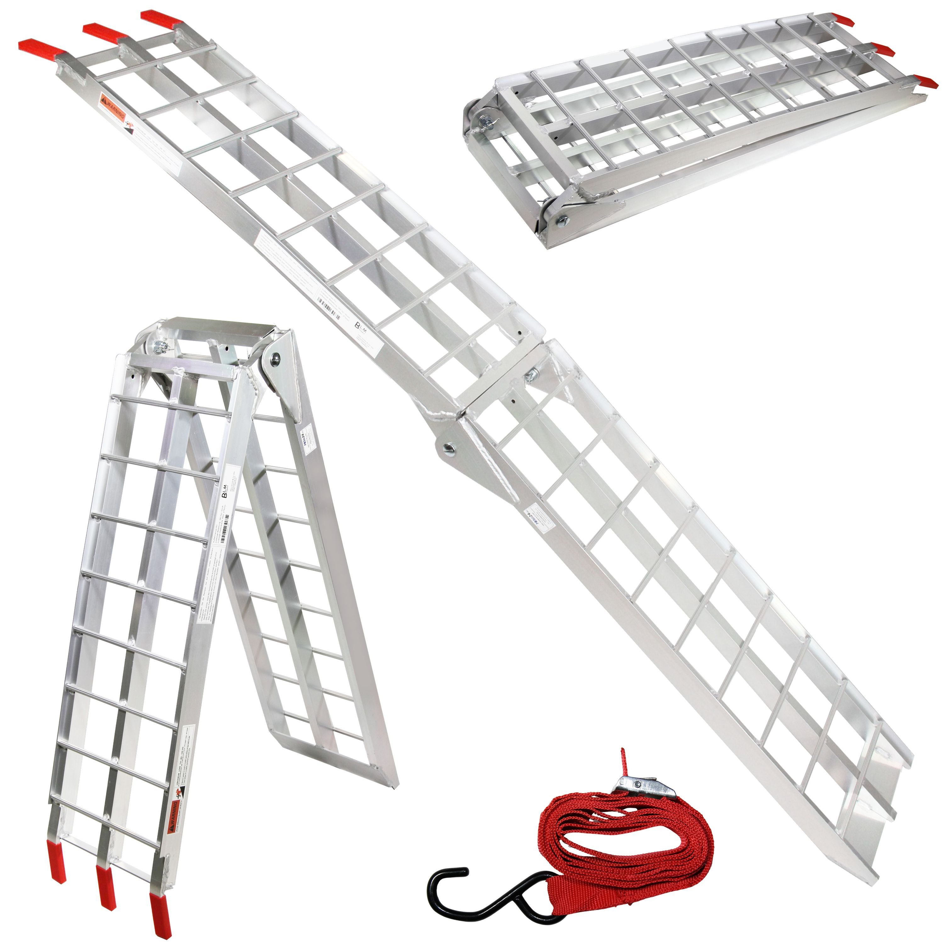 Auffahrrampe Rampe klappbar Laderampe Verladerampe Schiene 340kg Alu R3