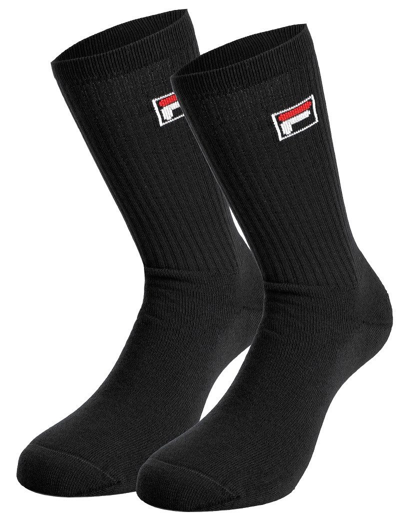 Fila Tennissocken Crew Performance schwarz - 2 Paar