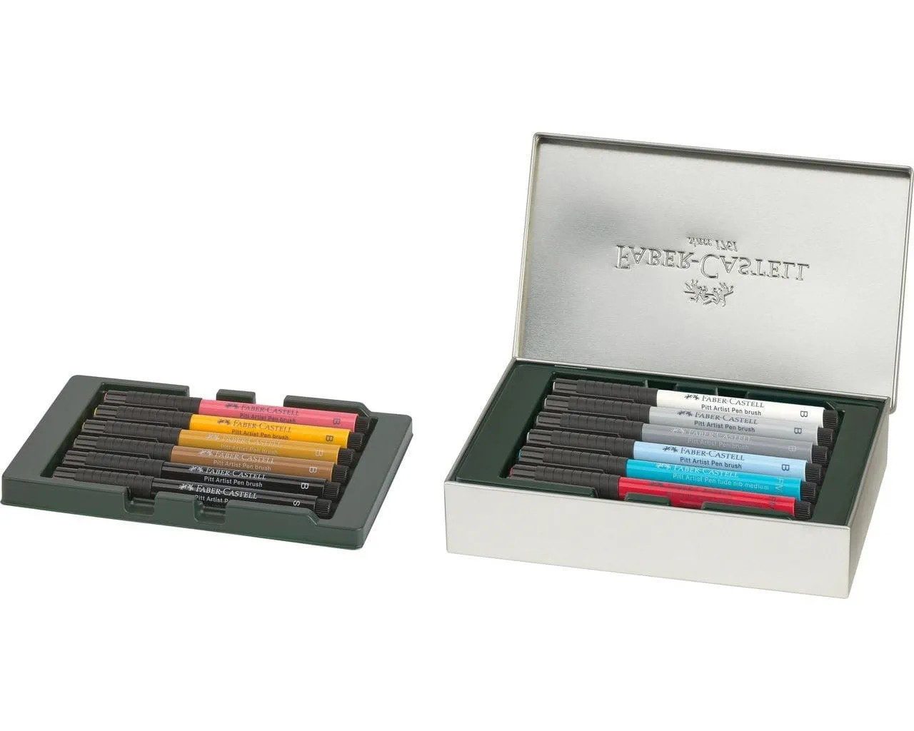 Faber-Castell Künstlerstift Pitt Artist Pen Tuschestifte Set London 12 teilig, Wasserfest und pigmentierte Tusche