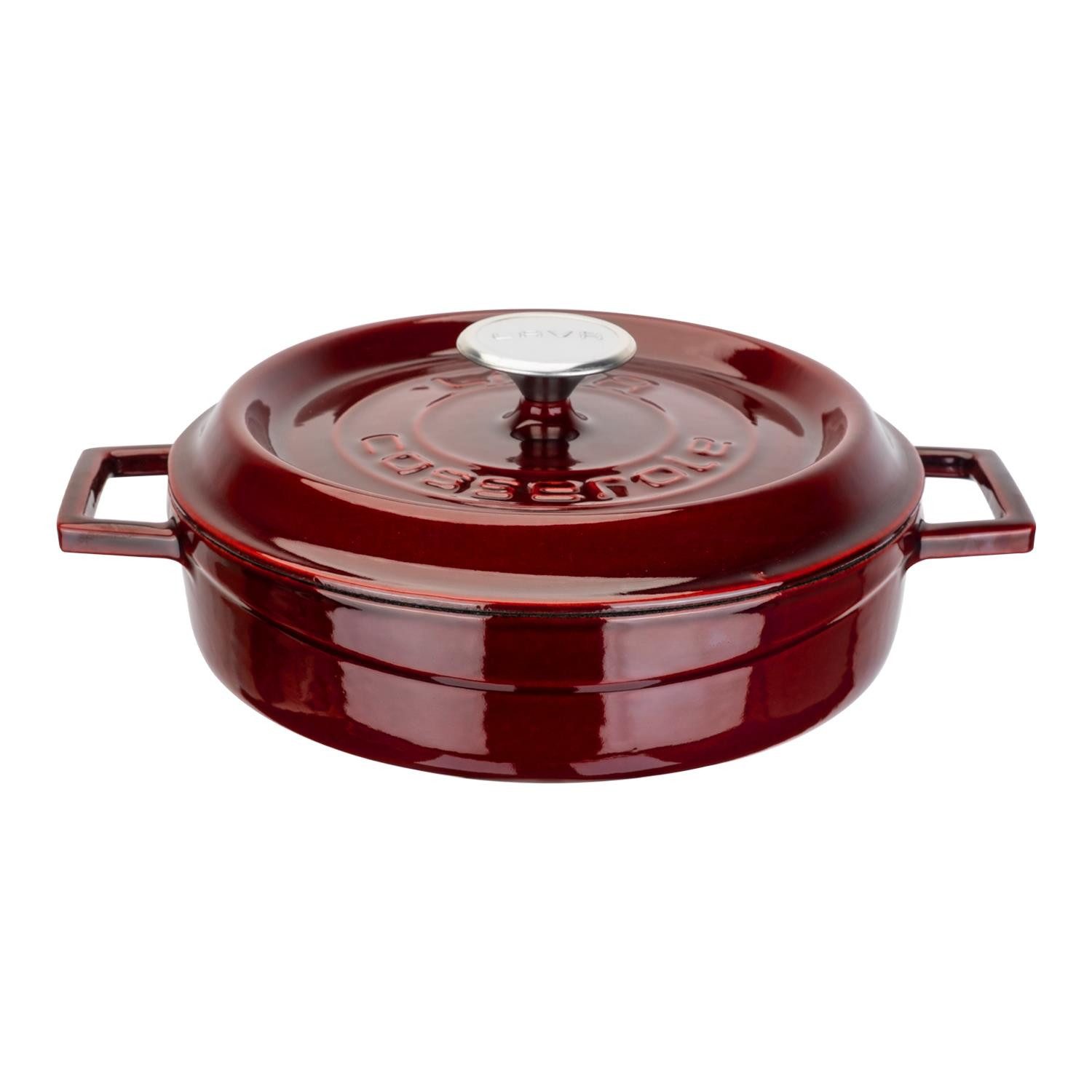 LAVA Topf-Set LAVA Emaillierter Gusseisentopf mit Deckel, Ø 24 cm, 2,47 Liter, Gusseisen (2-tlg), emailliertes Gusseisen, backofengeeignet
