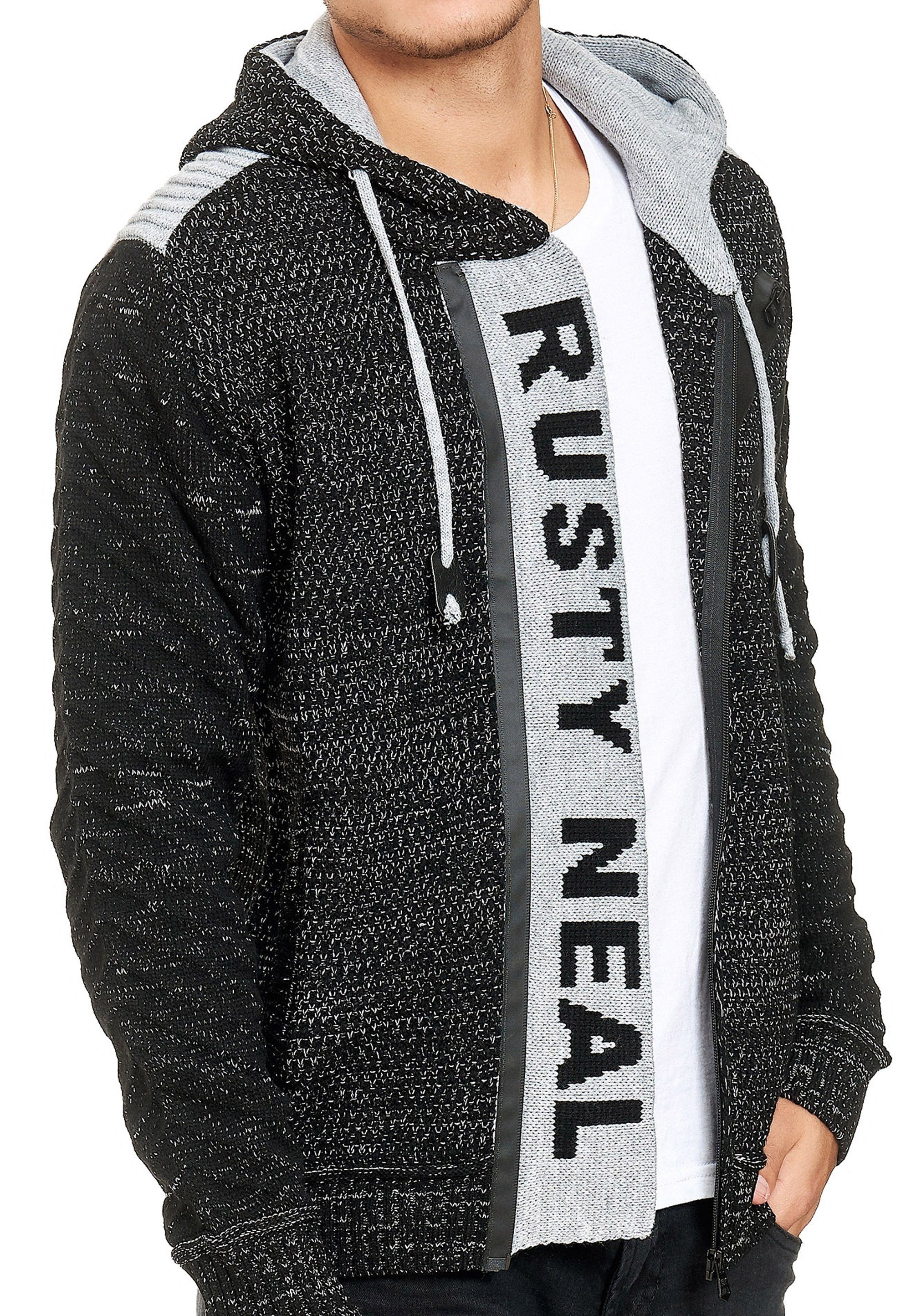 Rusty Neal Strickjacke in cooler Grobstrickoptik