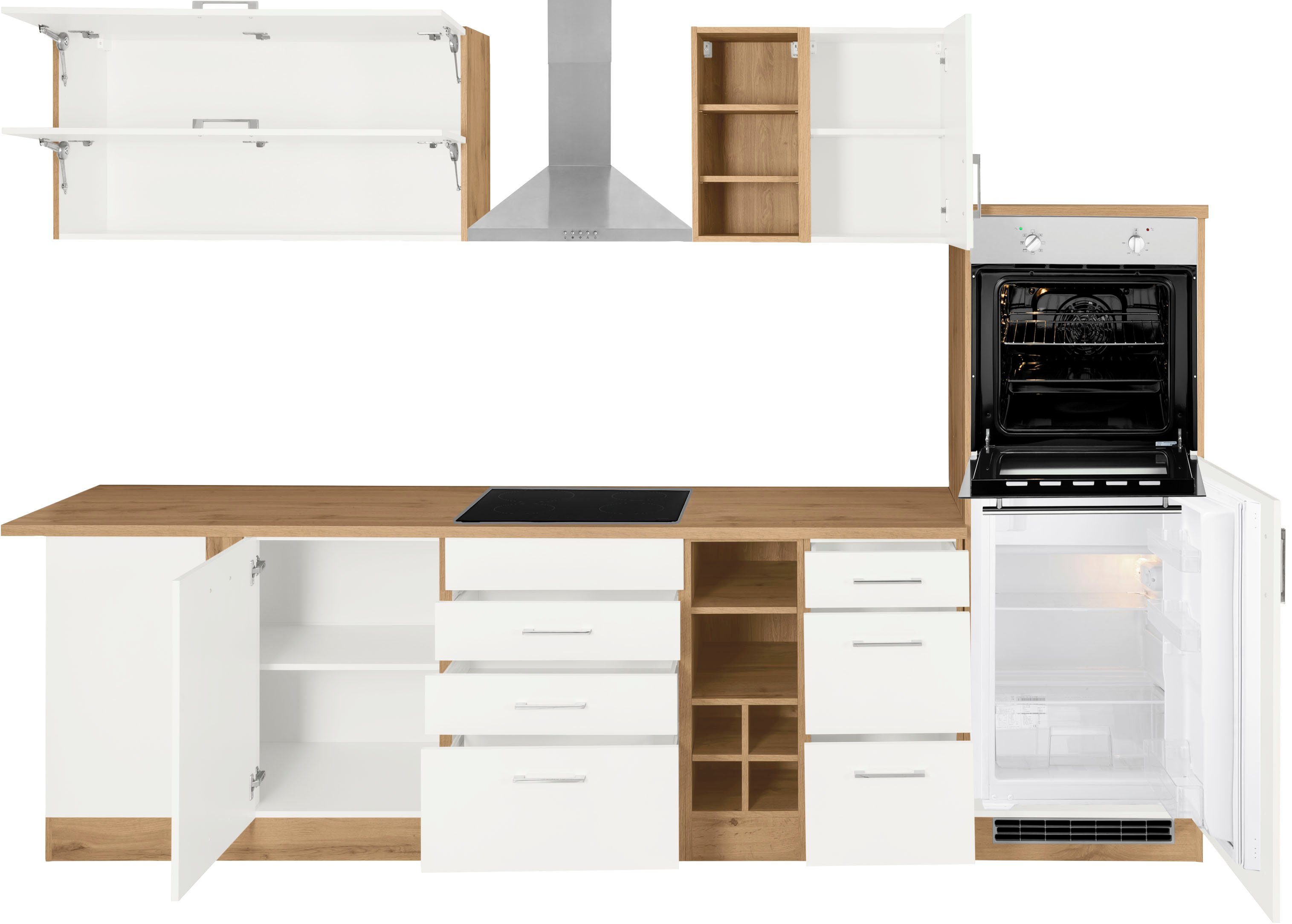 KOCHSTATION Winkelküche KS-Colmar, ohne E-Geräte, Stellbreite 210/300 cm