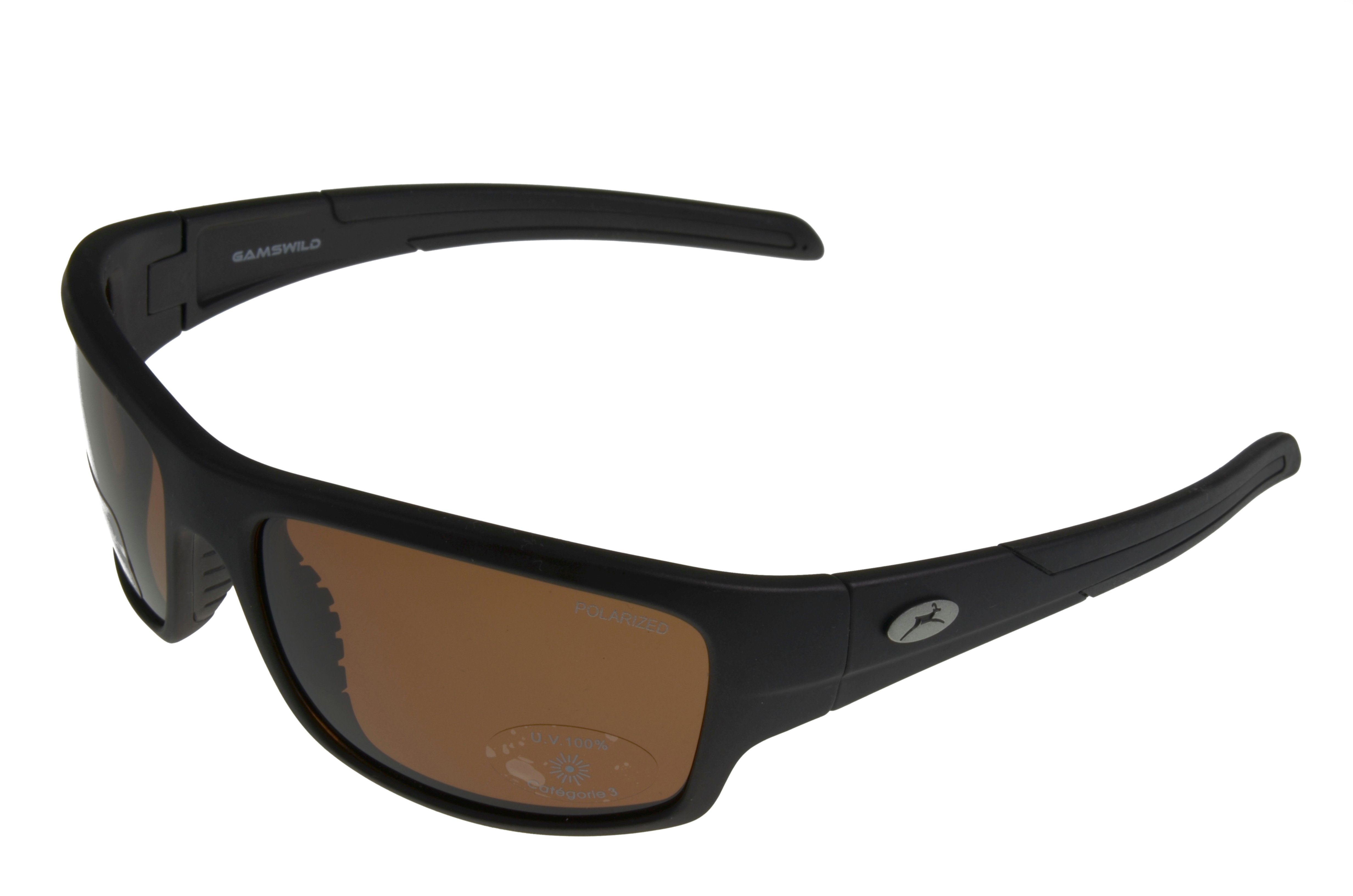 Gamswild Sportbrille UV400 Sportbrille Sonnenbrille Fahrradbrille Skibrille polarisiert, Damen Herren Modell WS6034 in grün-türkis, blau grau, schwarz, braun
