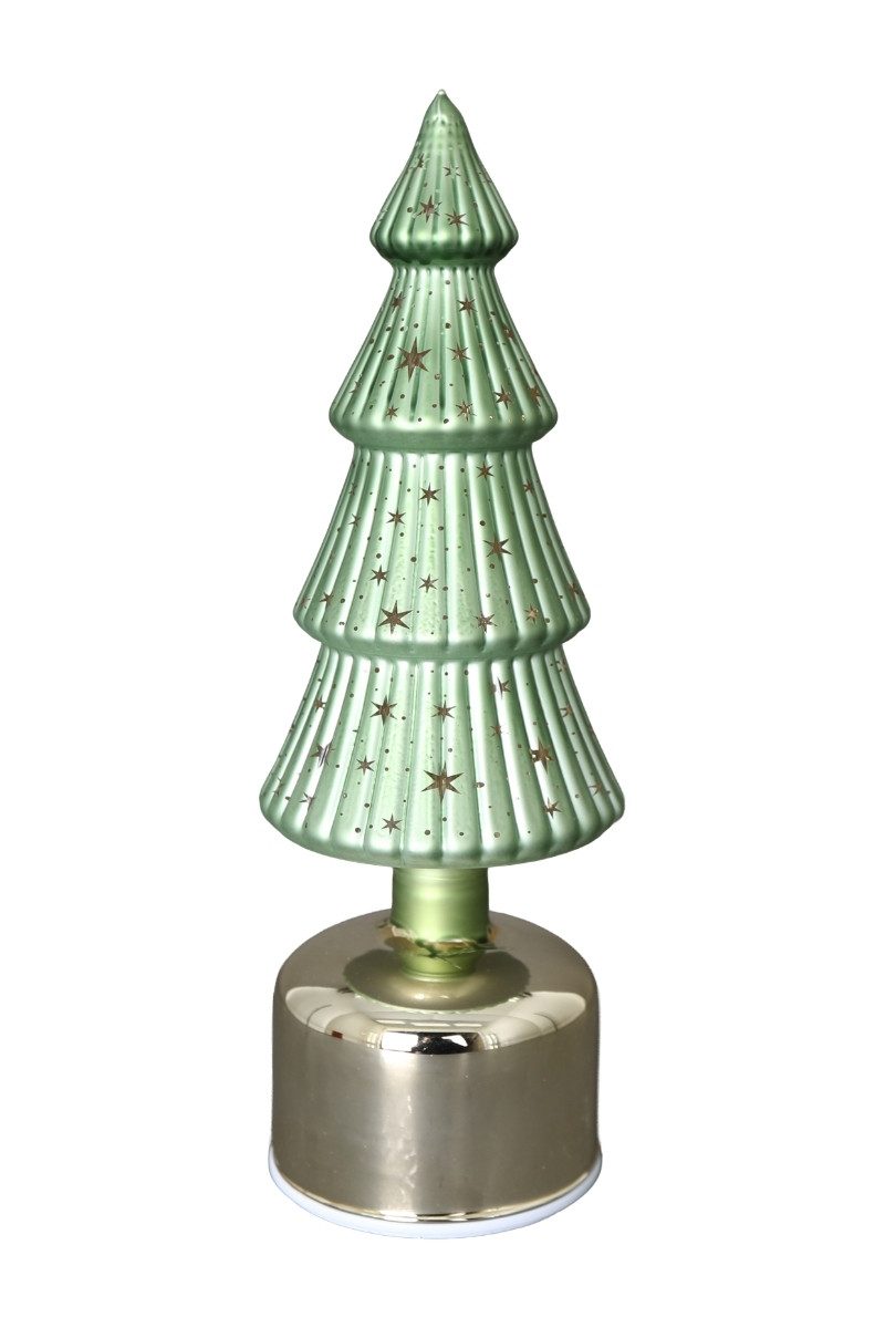 Exner GmbH Garten- & Wohnaccessoires LED-Dekofigur LED Tannenbaum Lumiére grün 29cm (1 Stück)