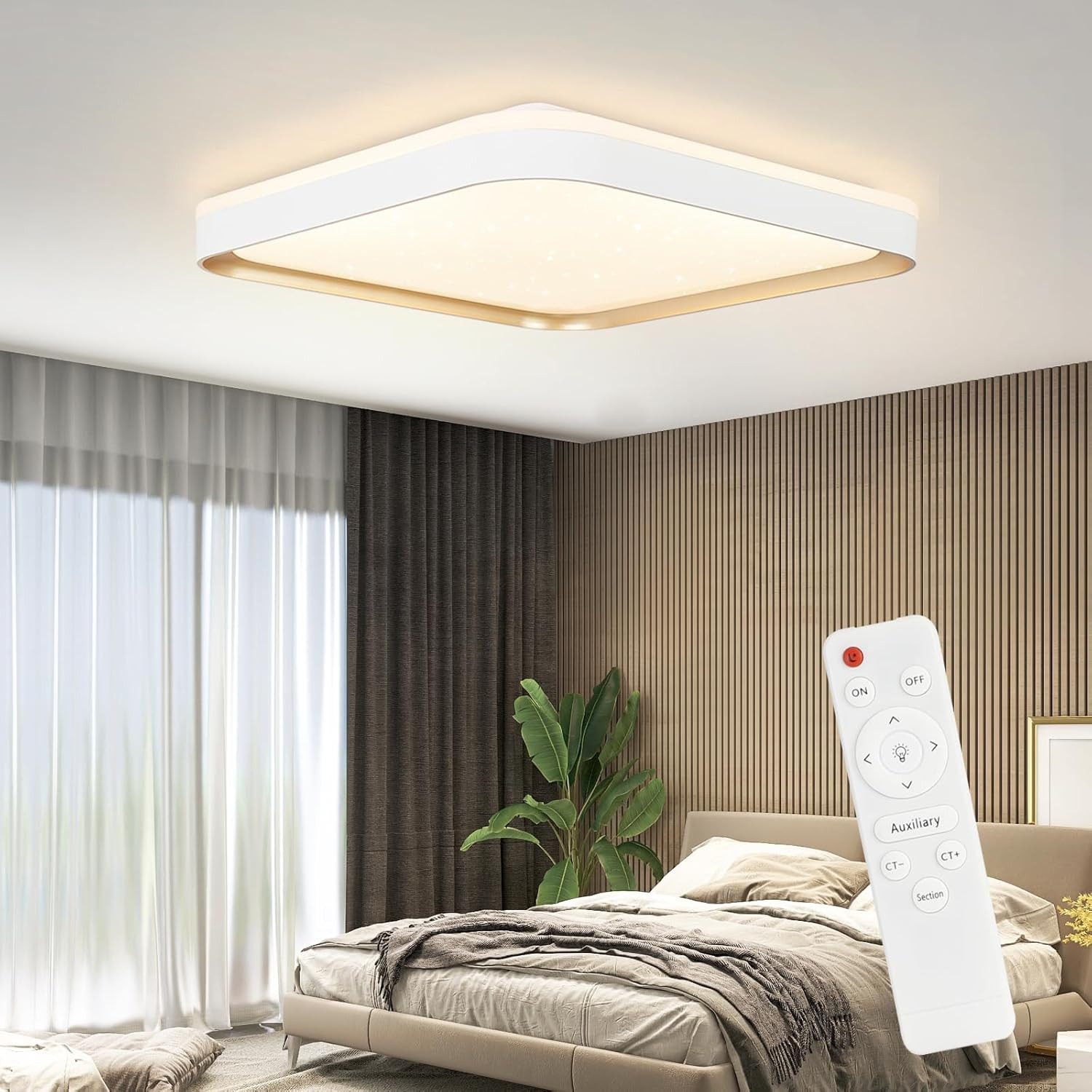 ZMH LED Deckenleuchte Wohnzimmer Ø30CM Dimmbar mit Fernbedienung Modern Dec günstig online kaufen