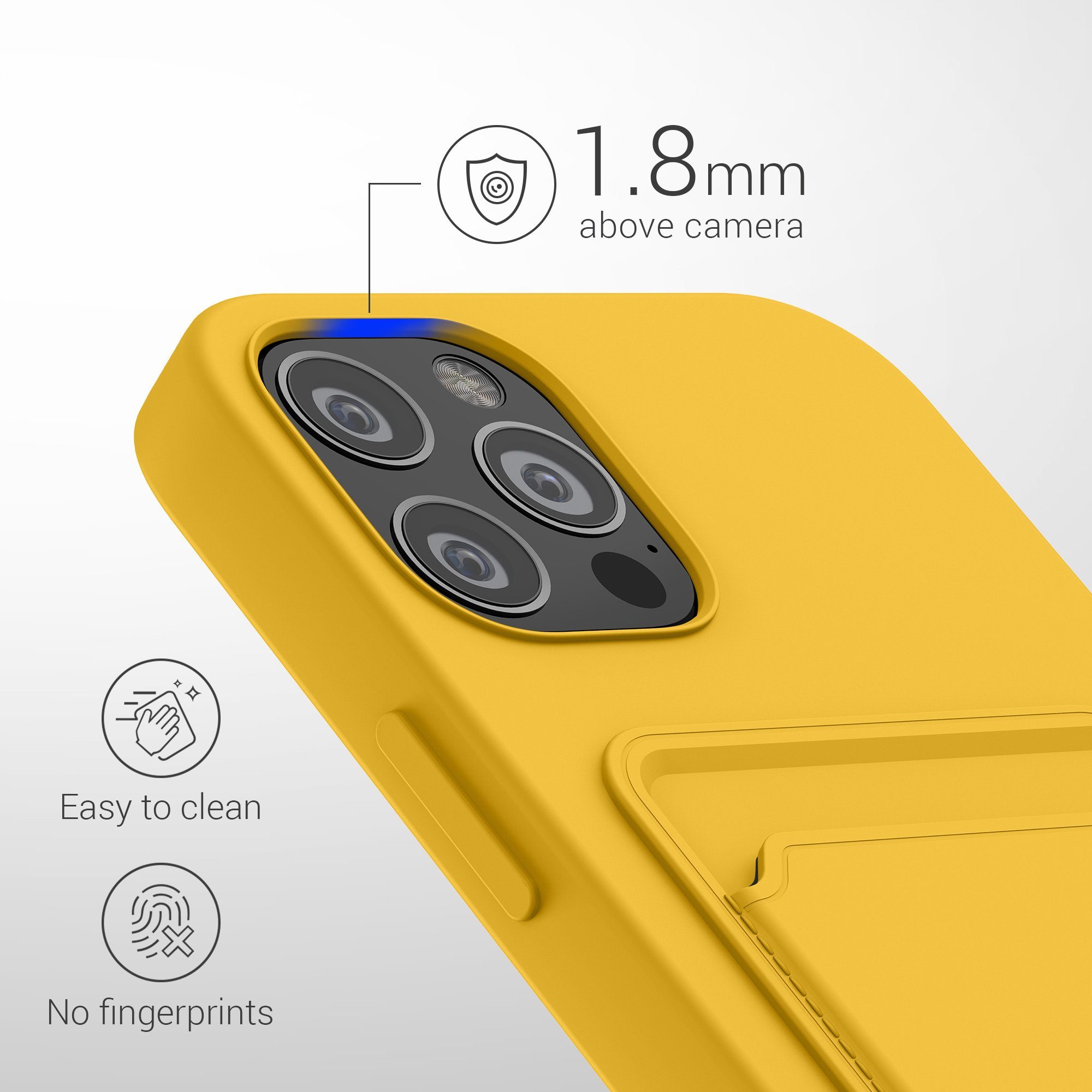 kwmobile Handyhülle Hülle für Apple iPhone 12 / 12 Pro, Handyhülle mit Fach für Karten - Handy Cover Case