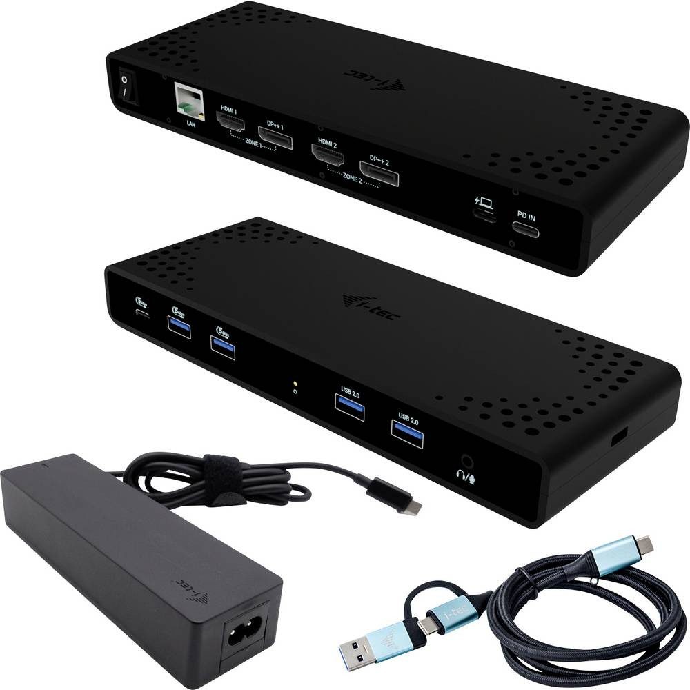 I-TEC Laptop-Dockingstation Universal Dual 4K Display Docking Station + Power Delivery