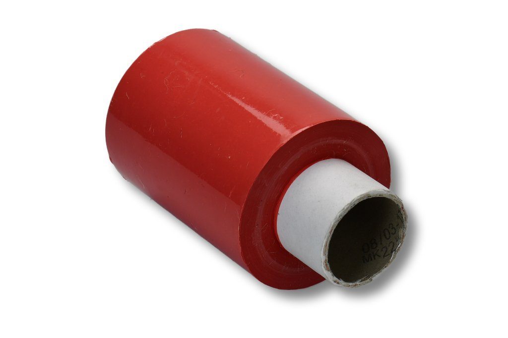 DM-Folien Baufolie 1 Rolle Mini Stretchfolie / 100mm x 150m / 23my / Farbe: rot