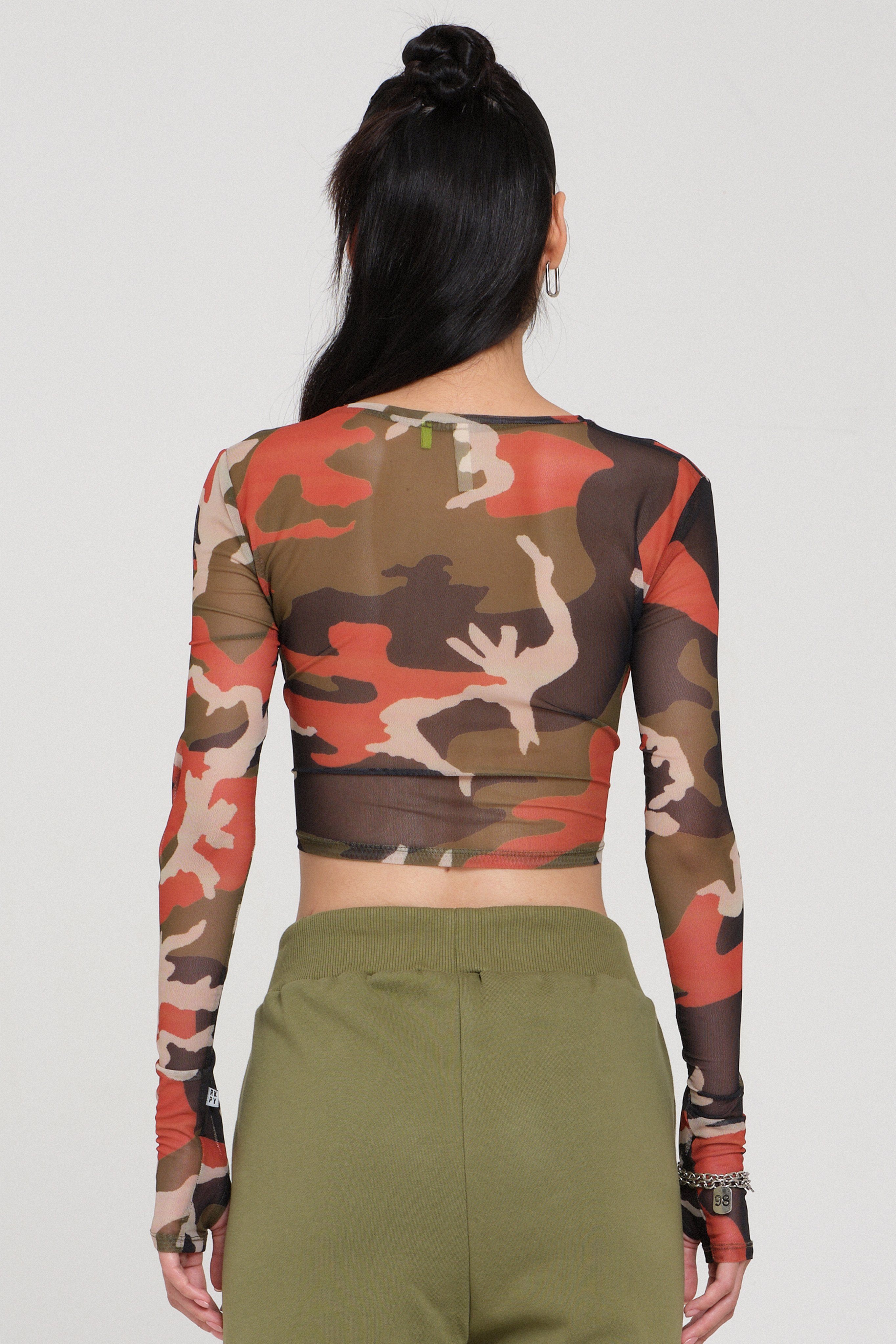Rockupy Crop-Top Orania Tüll Stoff