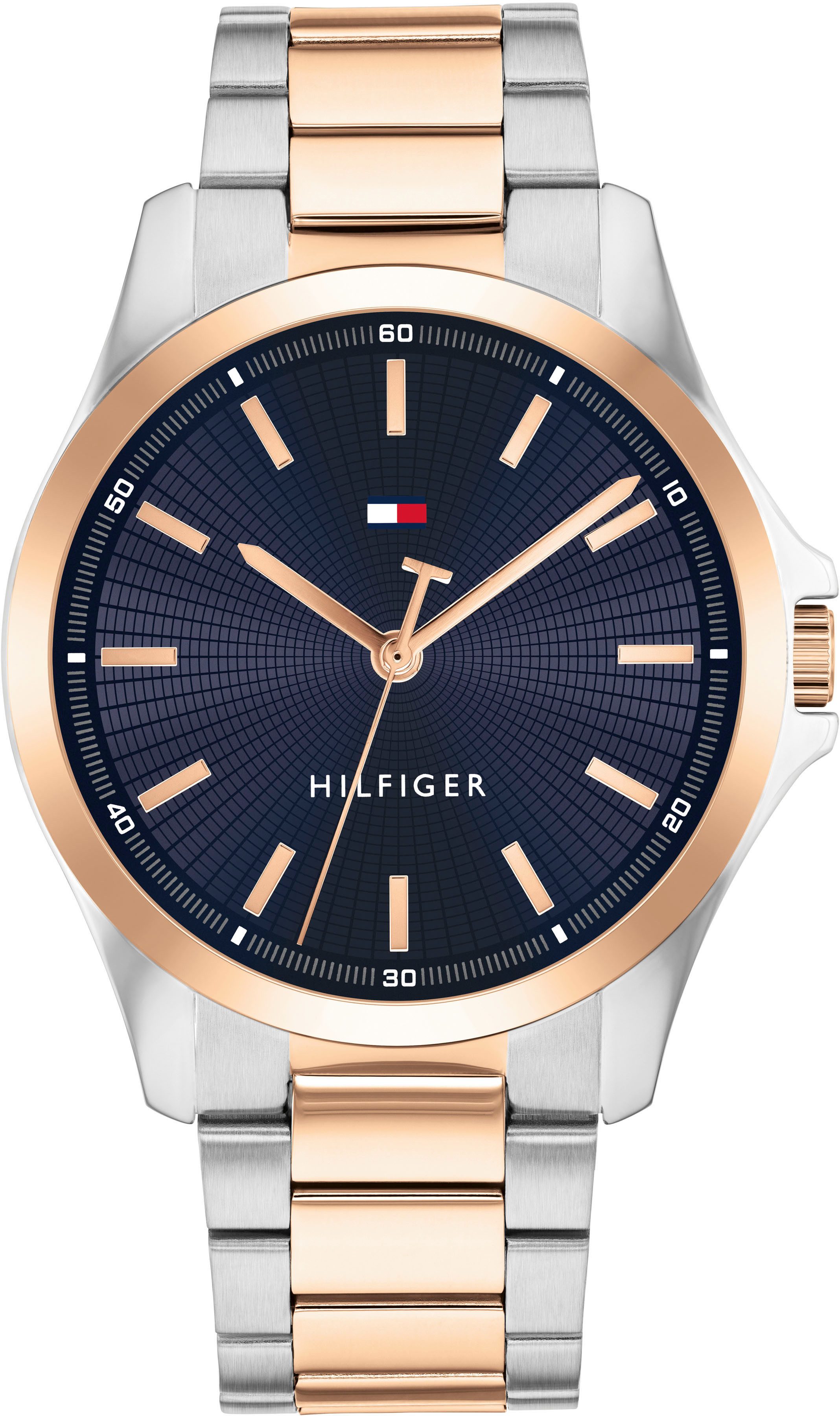 Tommy Hilfiger Quarzuhr BRUCE 1792193, Armbanduhr, Herrenuhr, Edelstahlarmb günstig online kaufen