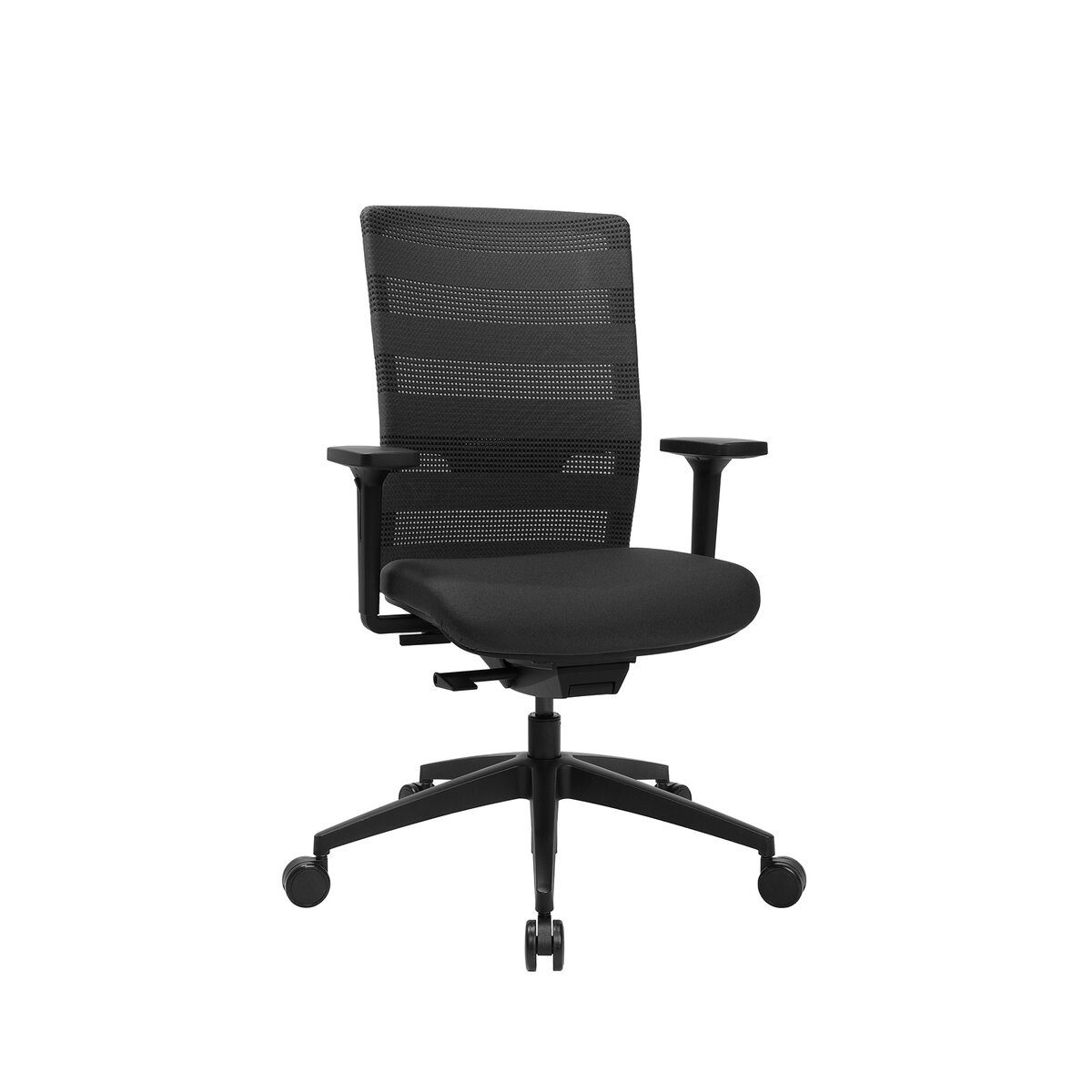 TOPSTAR Drehstuhl Drehstuhl Sitness Airwork - schwarz Armlehnen Universalrollen.