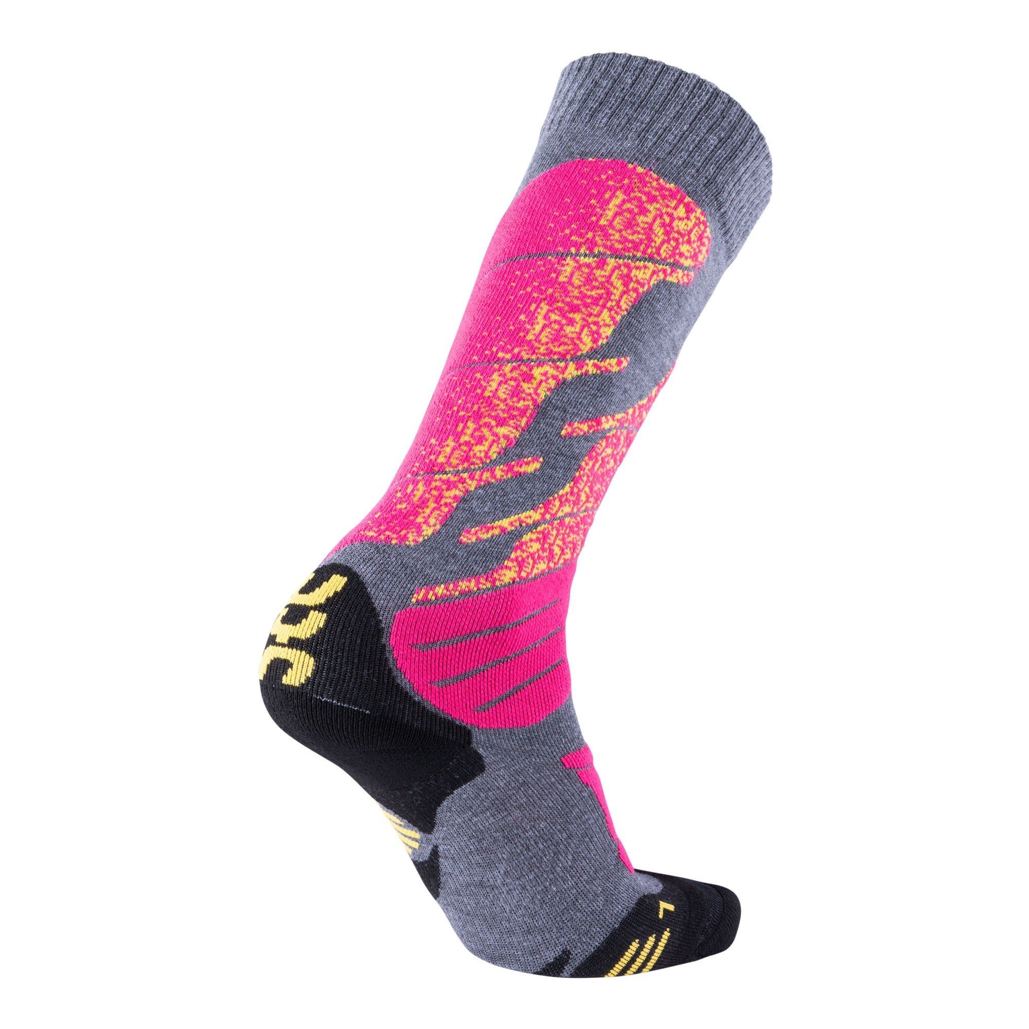 UYN Damen Medium Uyn Socks Grey Ski Pink Mountain Melange Thermosocken - All W