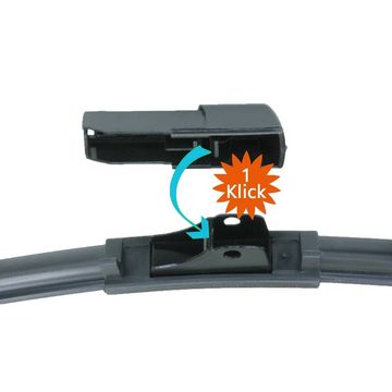 Trades Best Scheibenwischblätter für VW Golf Plus (Typ 5M Facelift) 01/2009-01/2014, vorne und hinten, (Komplett-Set), Scheibenwischer Front- und Heckscheibe