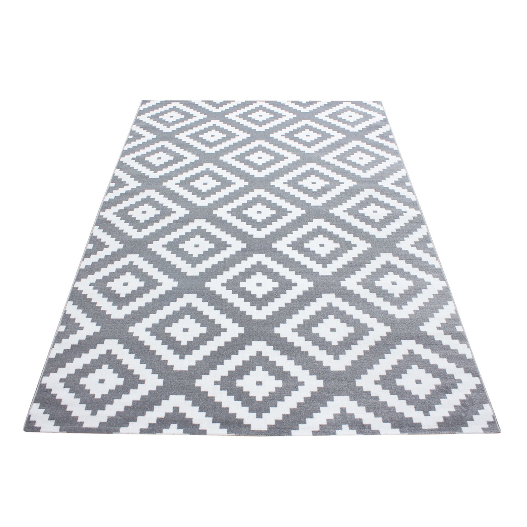 Teppich Kurzflor Wohnzimmer Schlafzimmer Geometrisches Design