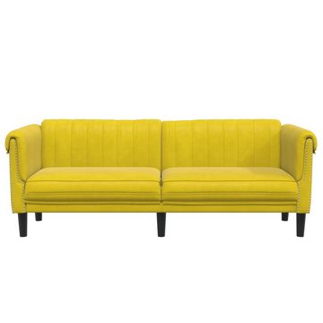 vidaXL Sofa Sofa 3-Sitzer Gelb Samt
