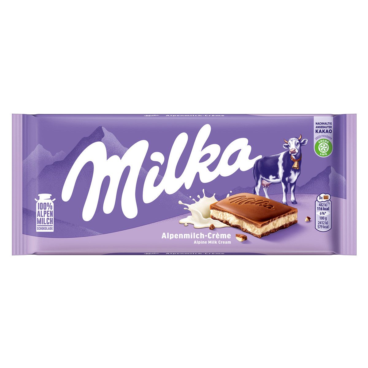 MILKA Schokolade, Milka Schokolade Alpen Milchcreme
