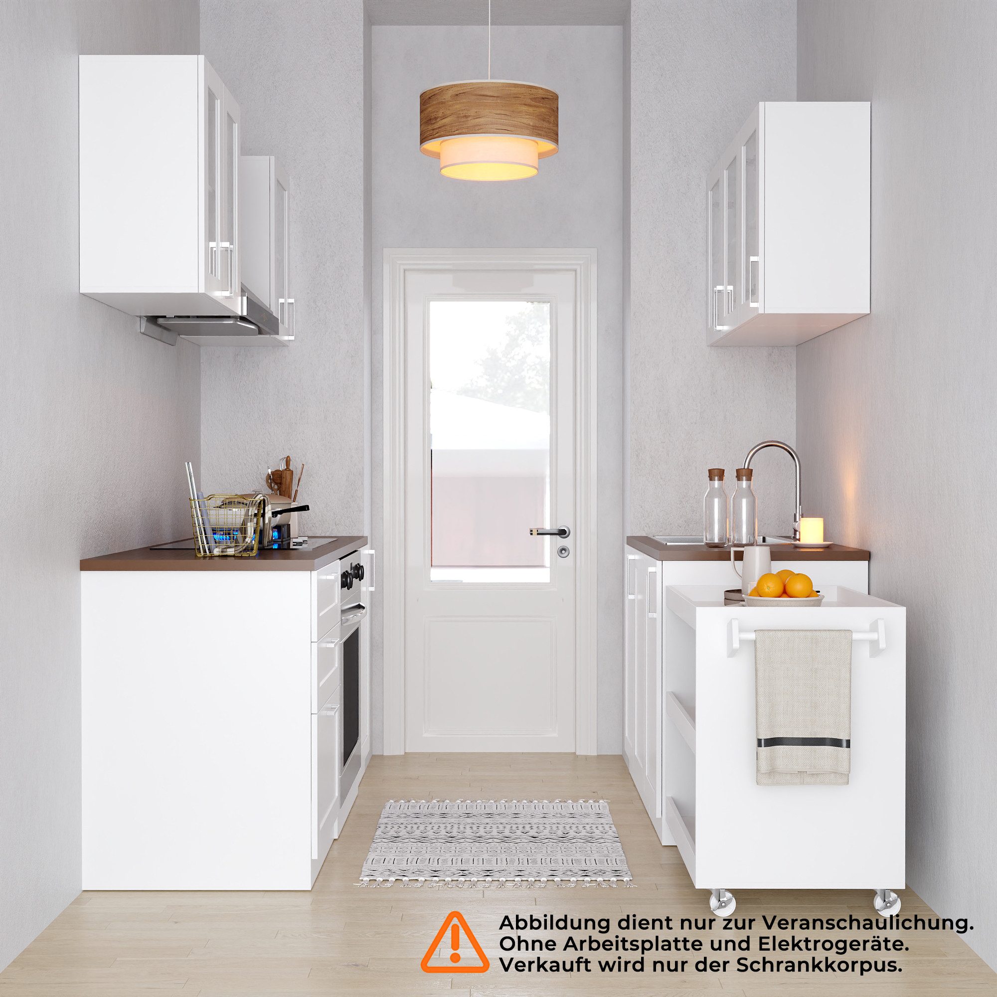 FUFU&GAGA Küchenzeile Kulagaga Küchenzeile, Weiß, DIY-System, Verschiedene Größen