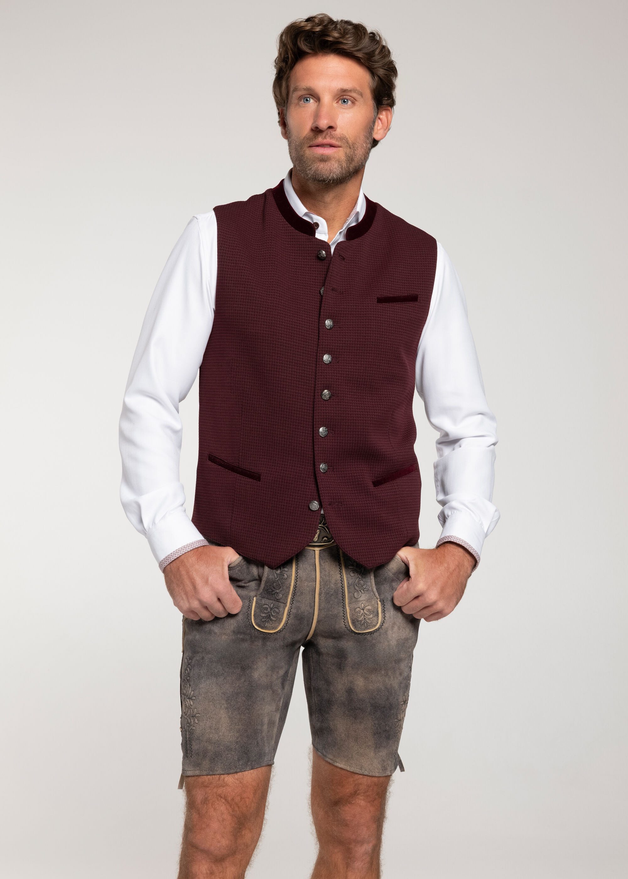 Spieth & Wensky Trachtenweste Gerry (1-tlg) mit Hahnentritt-Muster