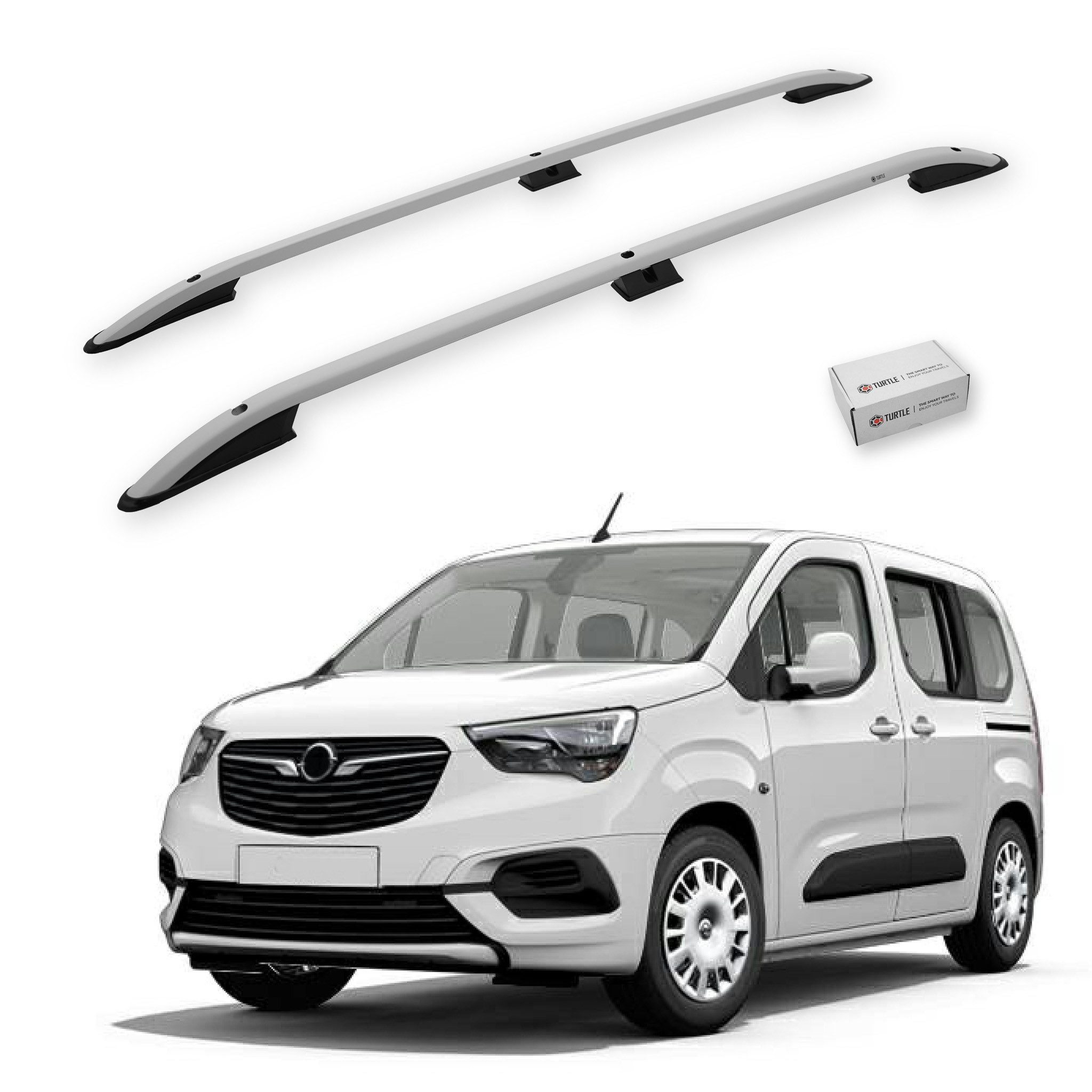 TURTLE Dachbox-Halterung TURTLE kompatibel mit Opel Combo Life 2019-2024 / Kurze Version Crown