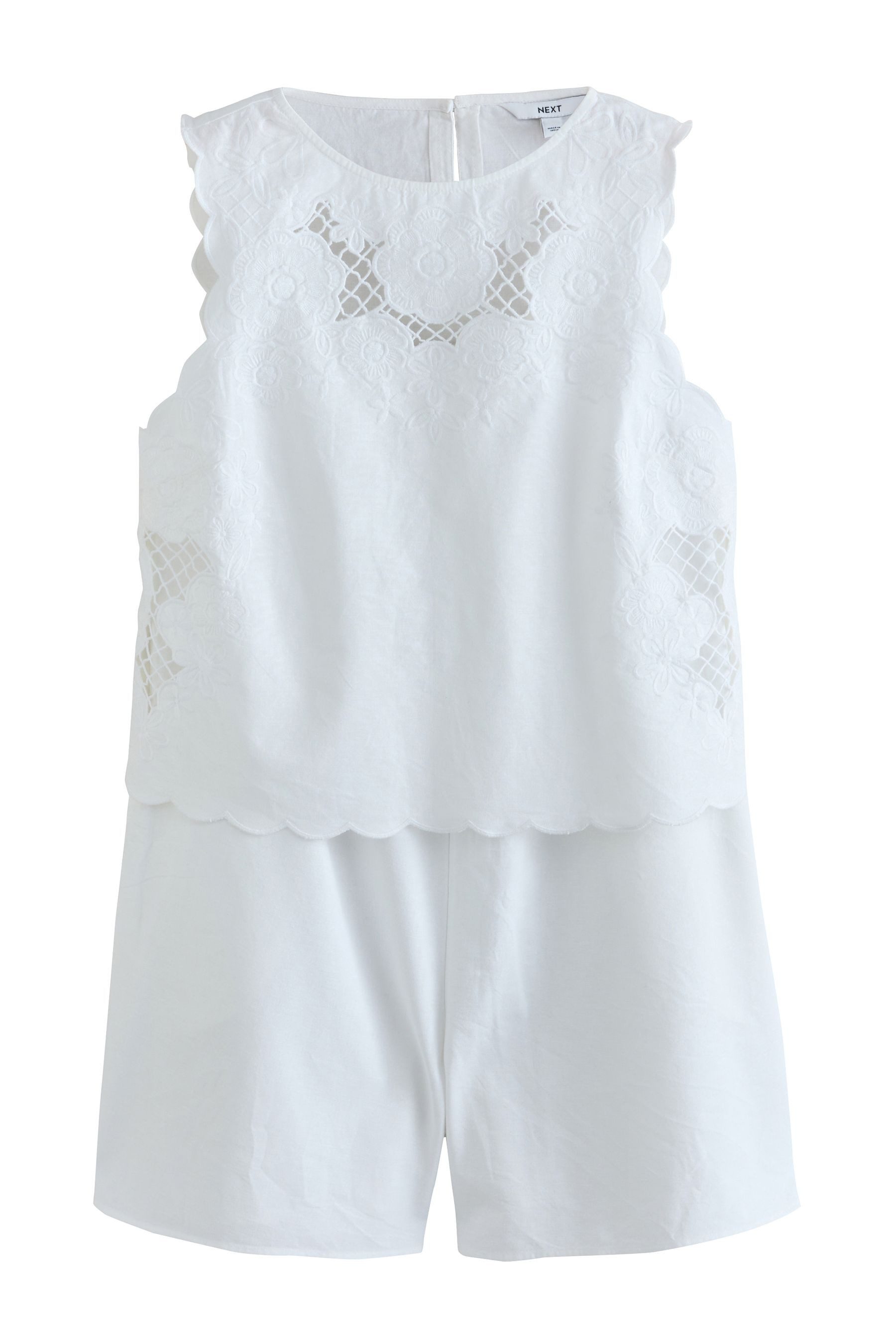 Next Playsuit 2-in-1-Playsuit mit Cutwork (2-tlg)