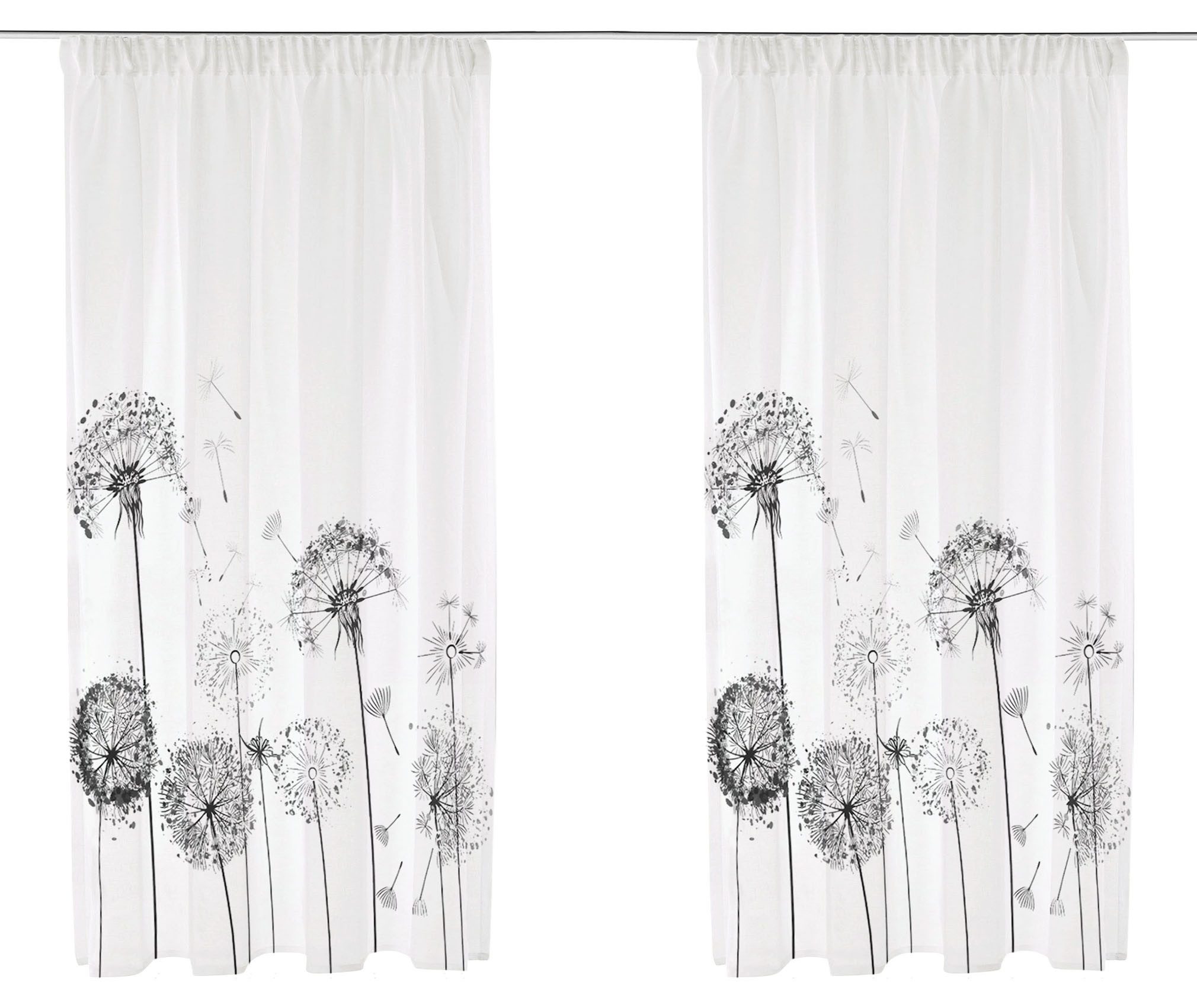 OTTO home Gardine Nannette (1 St), Multifunktionsband, halbtransparent, Polyester, halbtransparent, gemustert, pflegeleicht, verschiedene Größen