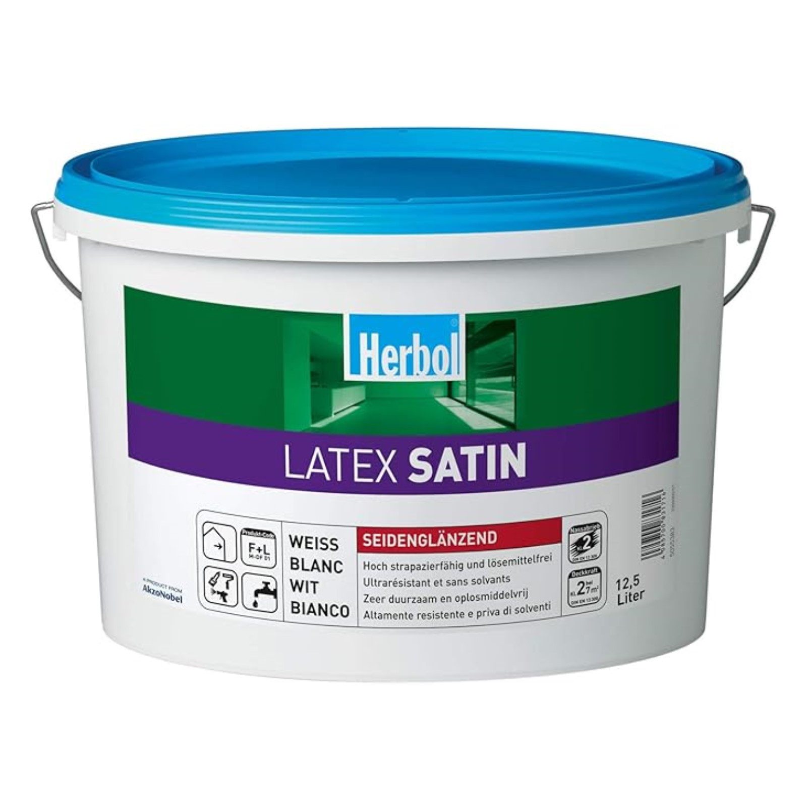 Herbol Latexfarbe seidenglänzend Herbol Latex Satin lösemittelfrei 12,5L
