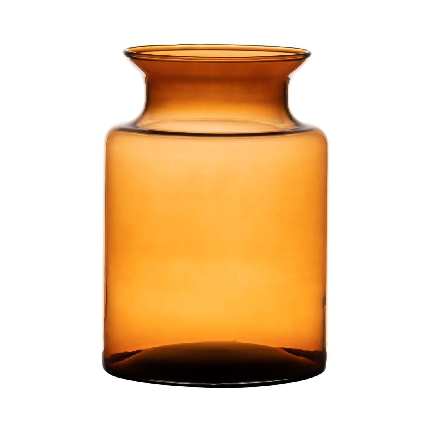 INNA-Glas Dekovase Windlichtglas Hanna Earth, orange-braun-klar, 20cm, Ø14cm