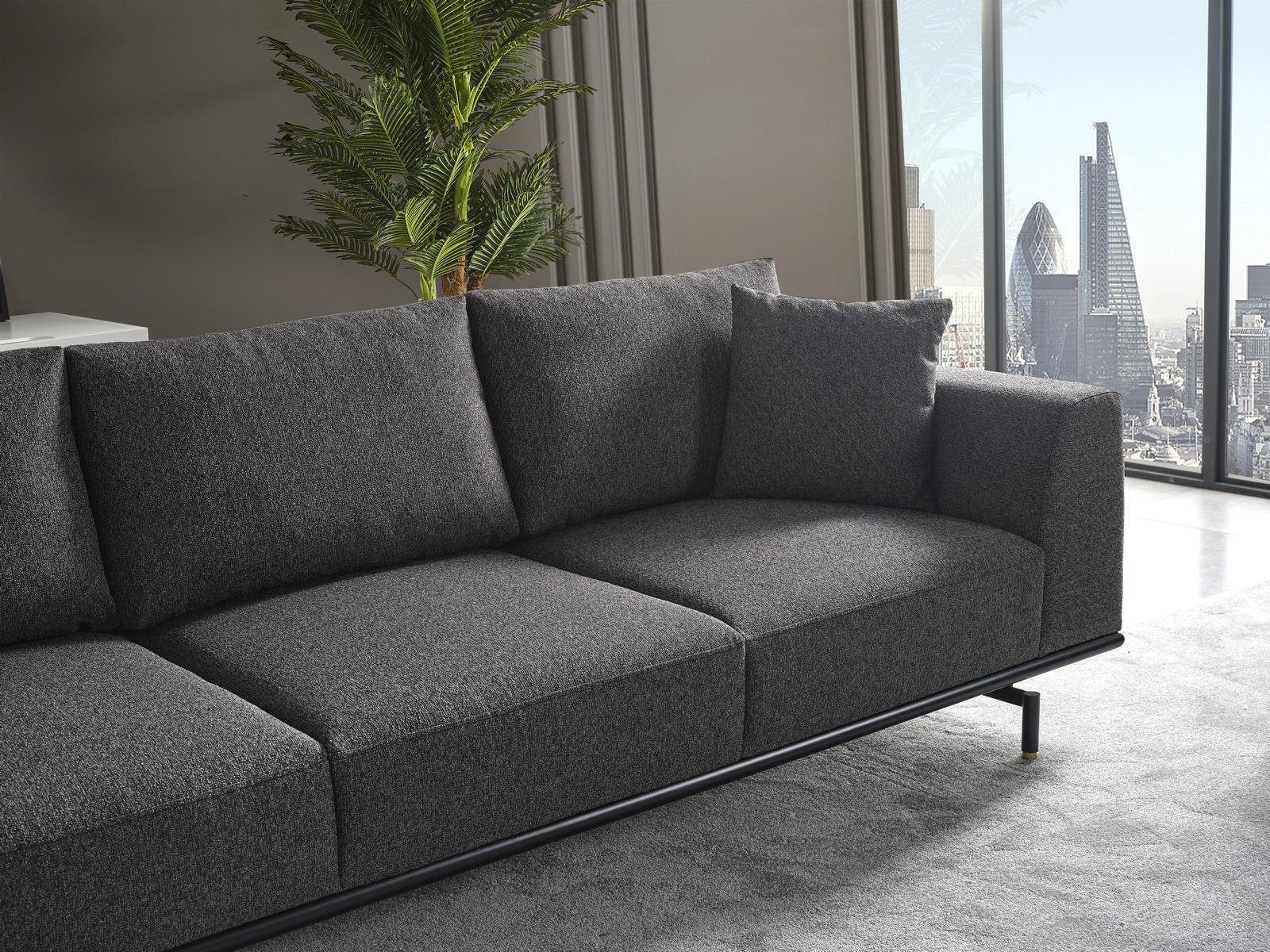 Europa in Sitzer Stoff, Sofa 1 Grau Sofas Design Teile, Sofa Viersitzer Modern Made JVmoebel 4