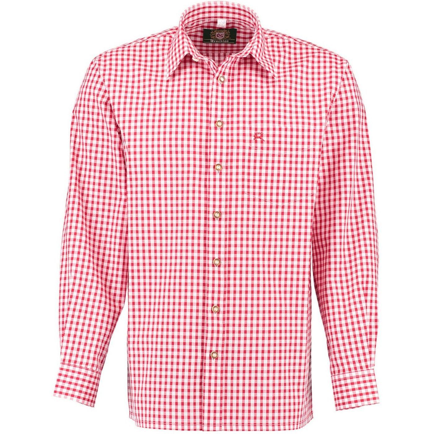 German Wear Trachtenhemd O54 Trachtenhemd für Lederhosen Langarm mit Hirsch günstig online kaufen