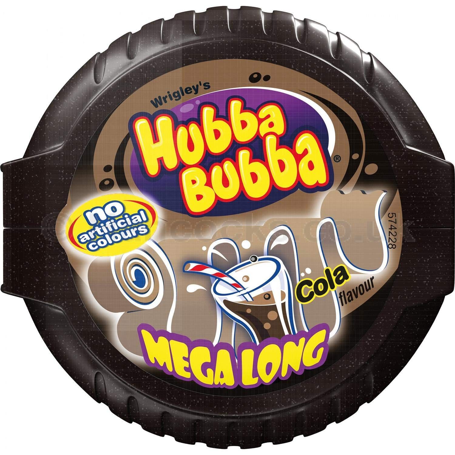 Hubba Bubba Süßigkeit, Hubba Bubba Bubble Cola Kaugummi Streifen mit Cola Geschmack 56g