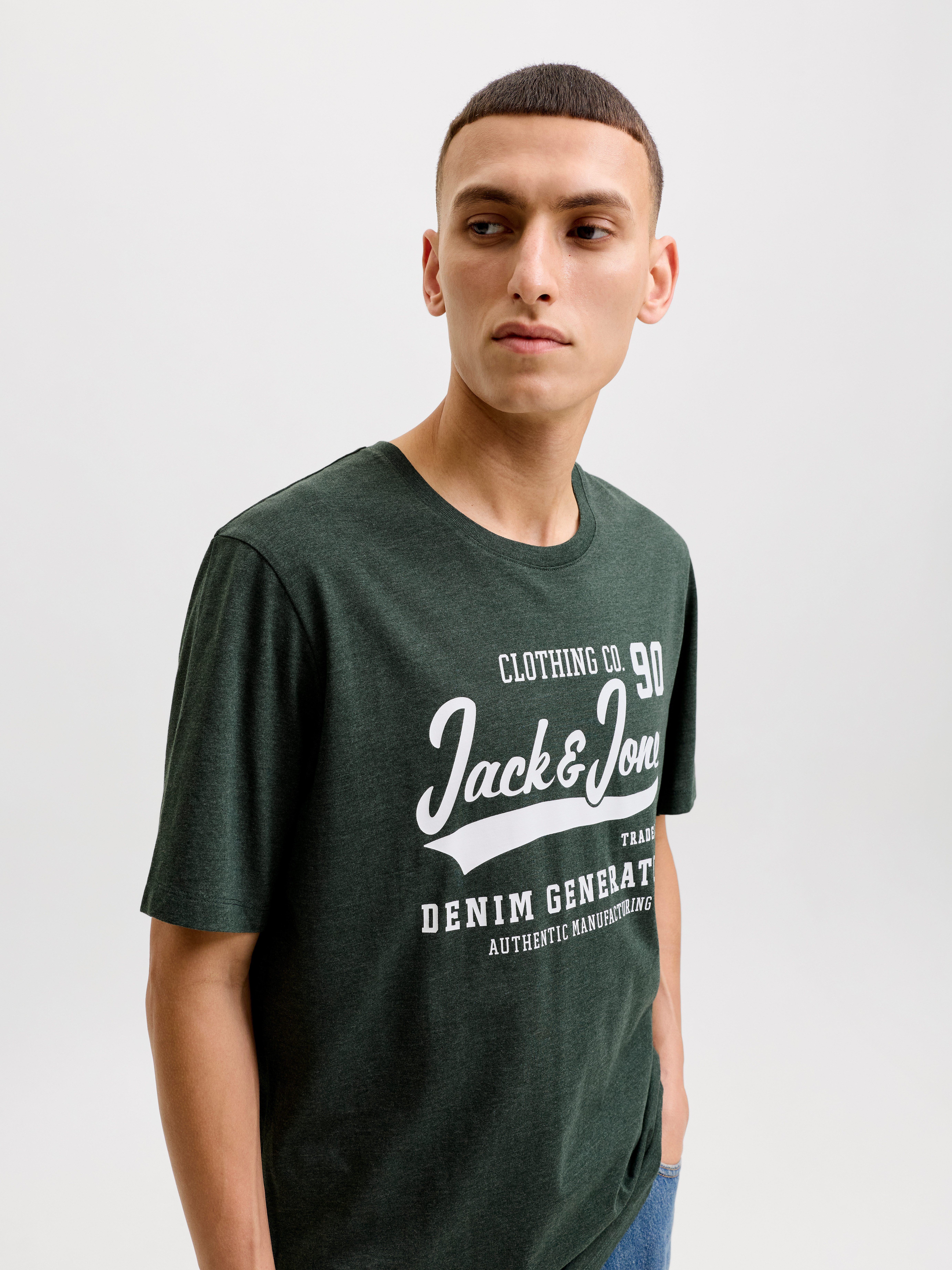 Jack & Jones T-Shirt JJELOGO TEE SS O-NECK 2 COL AW26 SN Baumwolle, regular fit