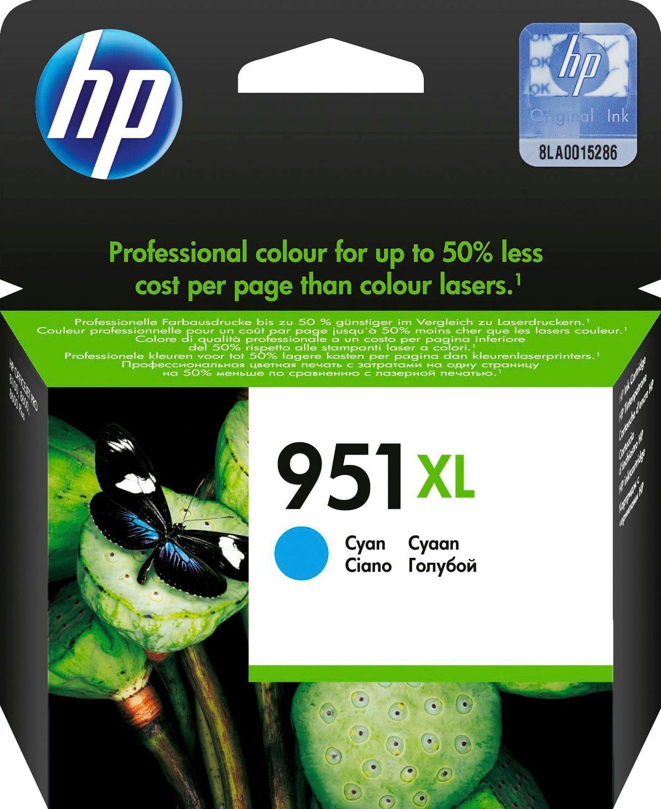 HP 951XL Tintenpatrone (1-tlg., original Druckerpatrone 951 cyan XL) | Tintenpatronen