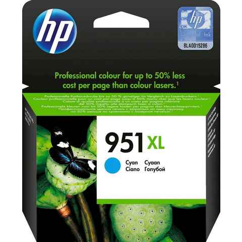 HP 951XL Tintenpatrone (1-tlg., original Druckerpatrone 951 cyan XL)