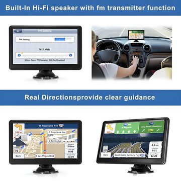 HIYORI 7-Zoll-HD-GPS-Navigationsgerät für Fahrzeuge PKW-Navigationsgerät (mit 8GB Speicher und Vielfältiger Routenplanung)