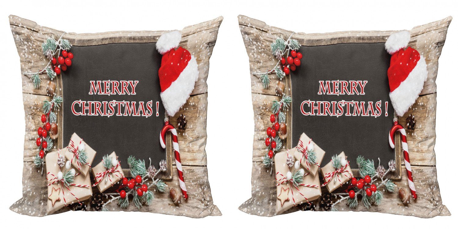 Kissenbezüge Modern Accent Doppelseitiger Digitaldruck, Abakuhaus (2 Stück), Weihnachten Noel Konzept an Bord | Kissenbezüge