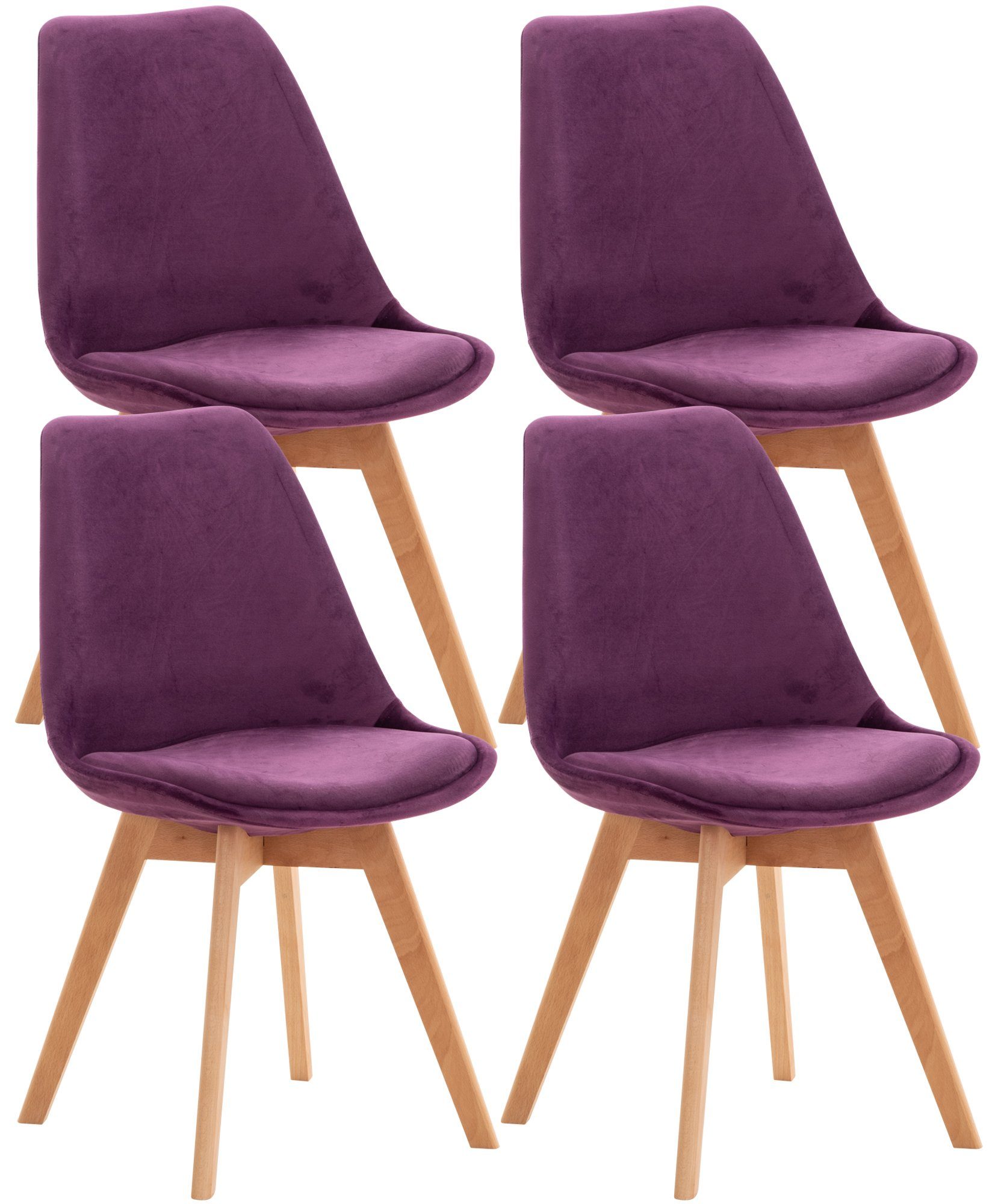 CLP Küchenstuhl Linares (4er Set, 4 St), Buchenholz-Gestell, modern günstig online kaufen