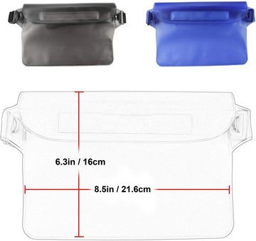 Alster Herz Bauchtasche 2 Stück Wasserdichte Tasche Handy Schutzhülle für Wassersport, H076, verstellbarer Hüftgurt, ideal für Urlaub am Wasser